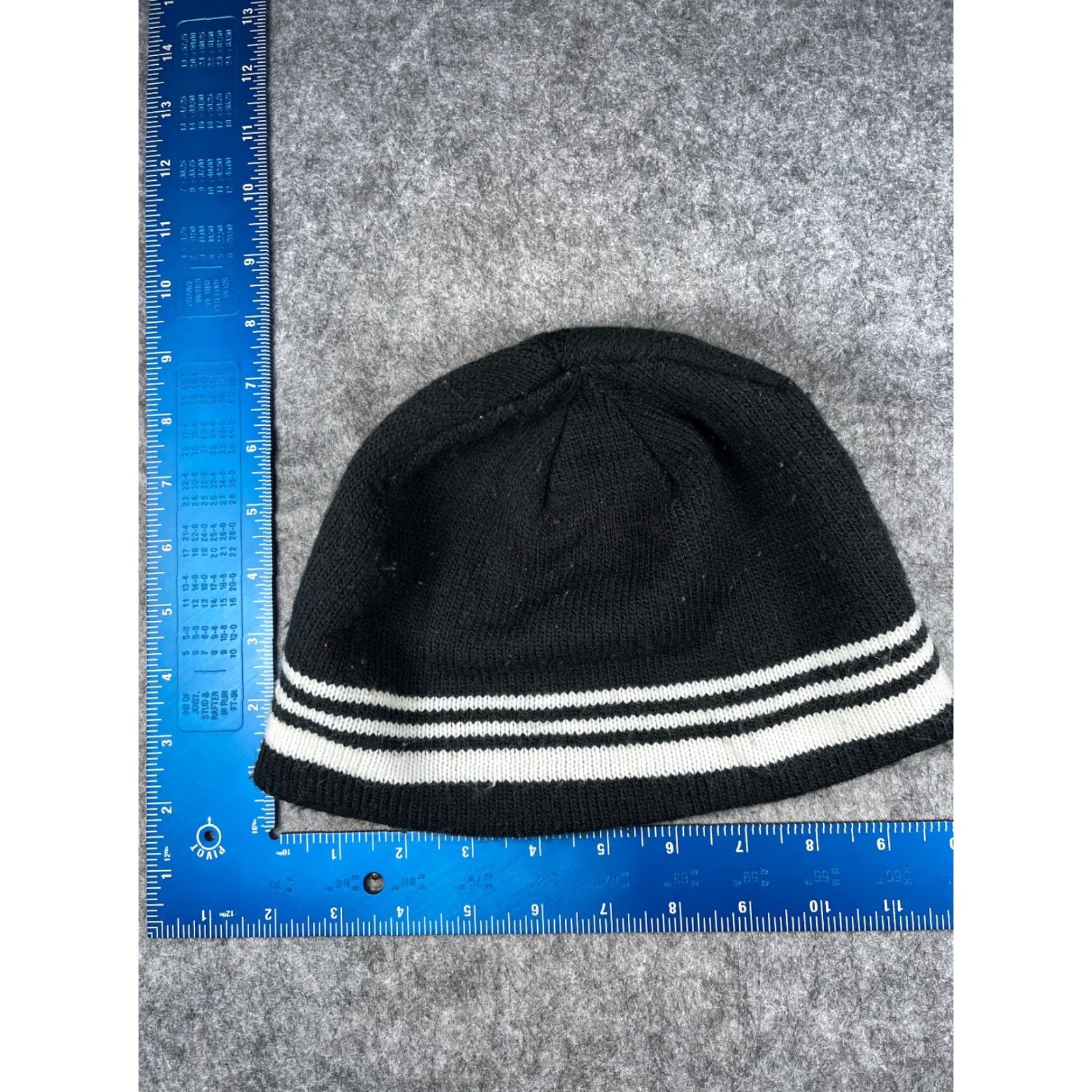 Walmart Walmart Beanie Toque Women Black White Stripe Knit 100% Acrylic Ski One Size Size ONE SIZE - 3 Thumbnail