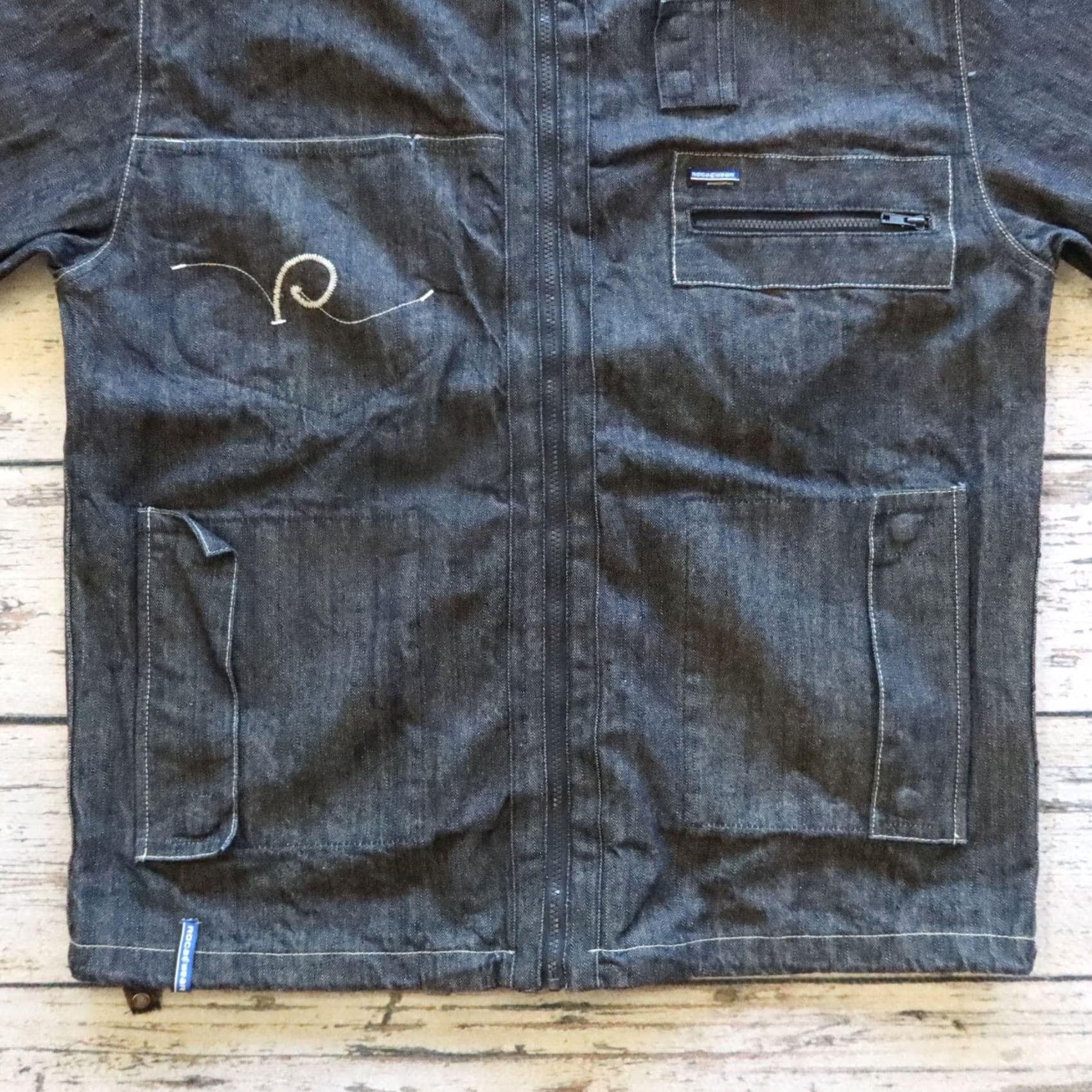 Rocawear VINTAGE Rocawear Denim Parka Jacket XL Navy Blue Denim Parka Rocawear Jacket Mens XL Blue Denim Parka Size US XL / EU 56 / 4 - 3 Thumbnail
