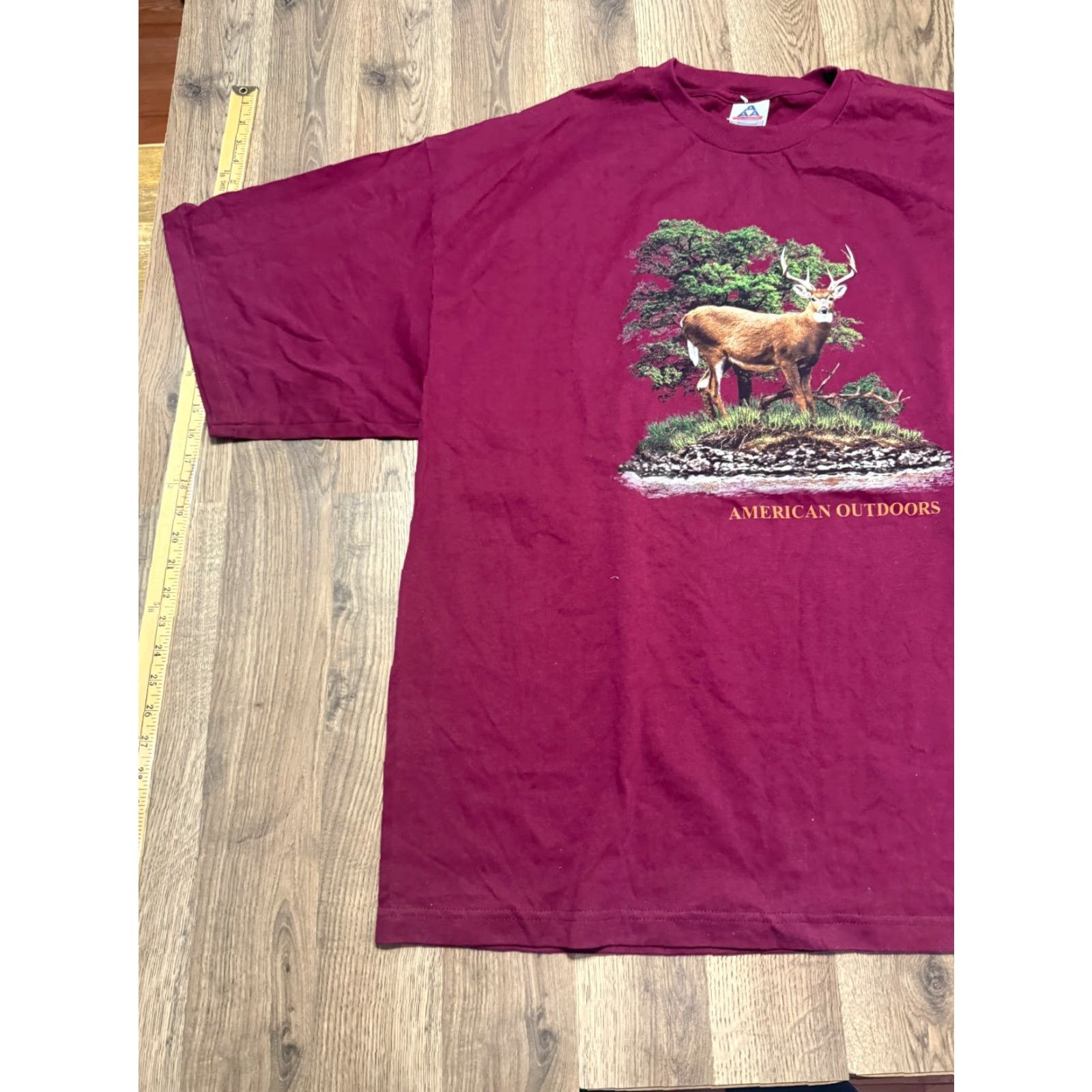 AAA VINTAGE Alstyle Apparel & Activewear Shirts 4XL Maroon American Outdoors Deer Shirt Men 4XL Red Modern Seasonal Women Men Boys Girls Size US XXL / EU 58 / 5 - 3 Thumbnail