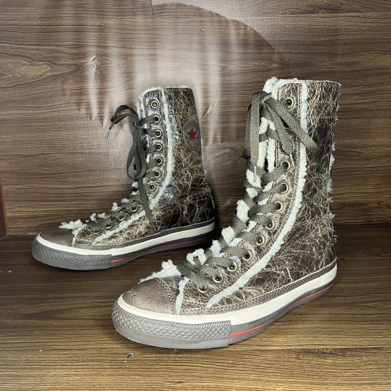 Other Converse All Star Unisex Sherpa brown Distressed Leather Size US 8 / EU 41 - 1 Thumbnail
