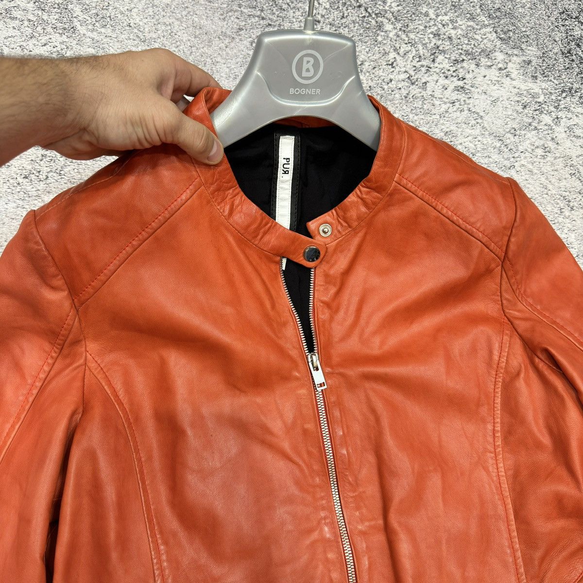 Designer Mauritius Womens Leather Jacket UK18 I48 XL Size XL / US 12-14 / IT 48-50 - 4 Thumbnail
