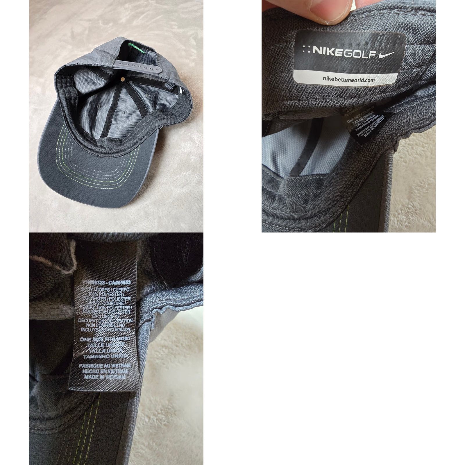 Nike Nike Golf Hat Cap Gray Swoosh Logo Lightweight Snapback Baseball Cap Mens Adjustable One Size Sportswear Casual/Casual Sport Size ONE SIZE - 8 Thumbnail