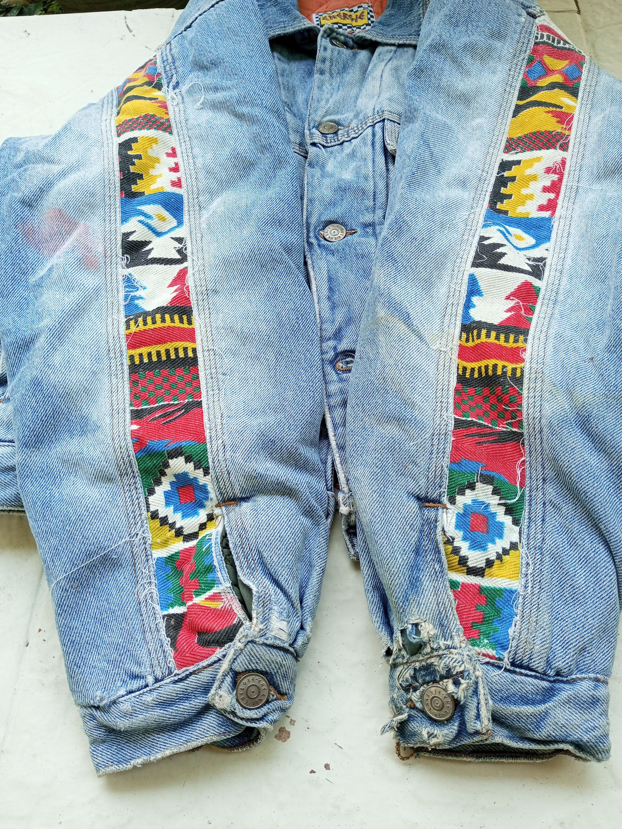 Energie Vintage Energie denim jacket patchwork Aztec Patern Size US M / EU 48-50 / 2 - 7 Thumbnail