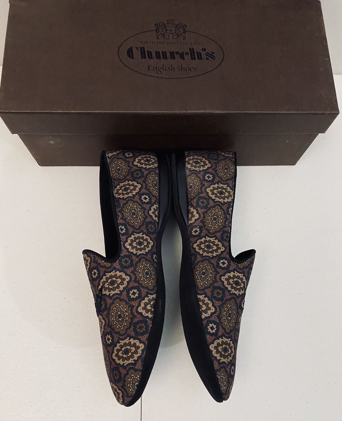 Church's Church’s 🏴󠁧󠁢󠁥󠁮󠁧󠁿 Kanvas Quilted Insole Suede House Slipper 8 New Size US 8 / EU 41 - 8 Thumbnail