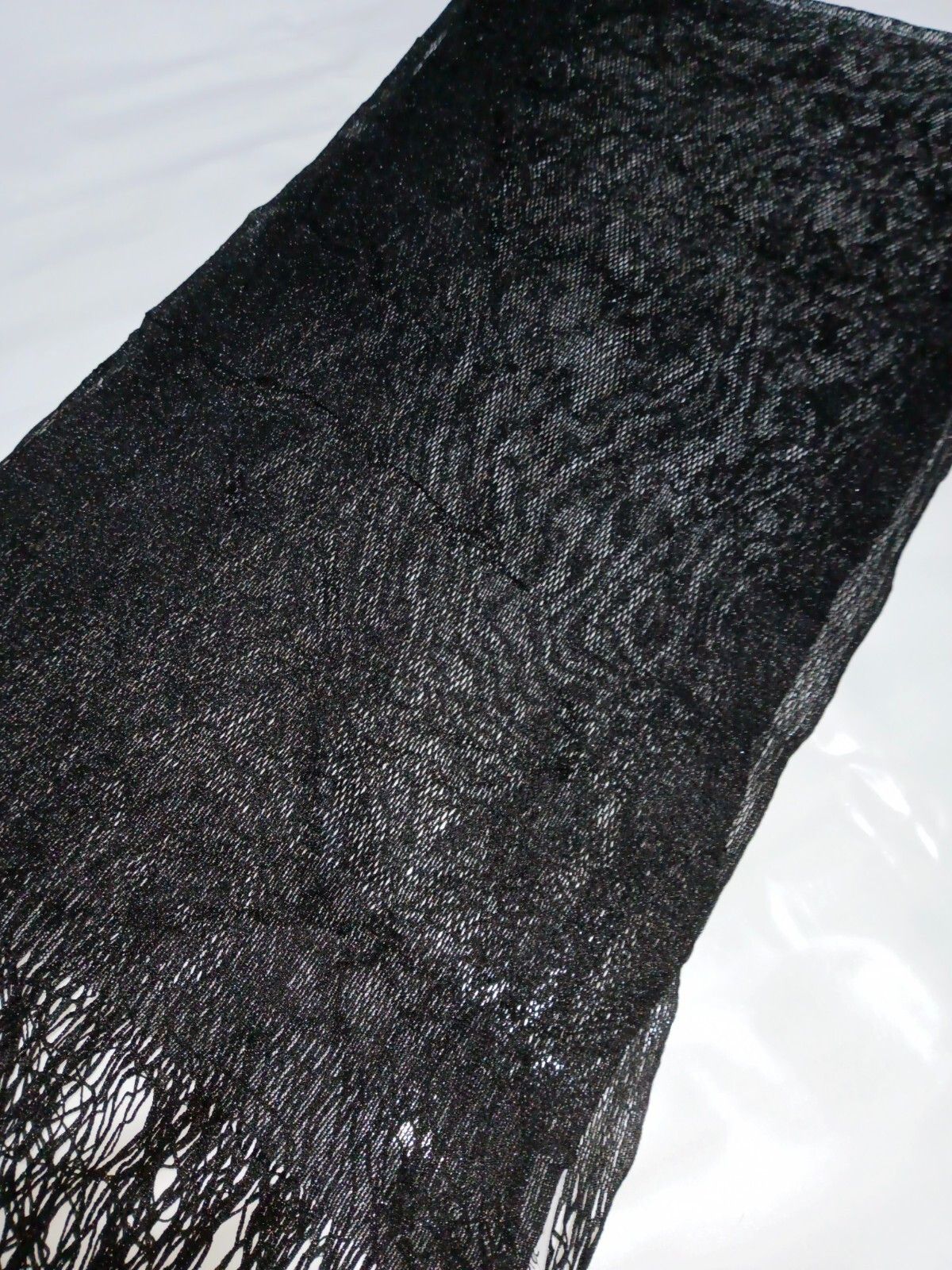 Dolce & Gabbana DOLCE & GABBANA ITALY Black Mesh Fabric Beach Wrap Shawl Size ONE SIZE - 4 Thumbnail