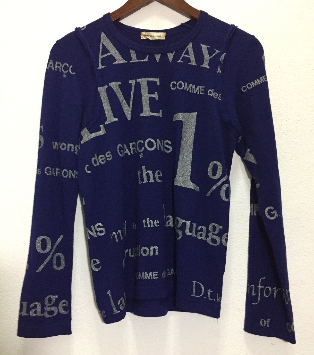 Comme des Garcons AD2003 Comme Des Garcons Conformity+Corruption AOP Wool Tee Size S / US 4 / IT 40 - 1 Thumbnail