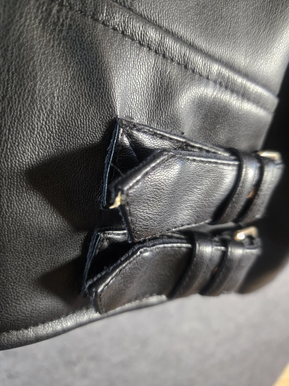 Other Zara Faux Leather Quilted Biker Moto Jacket Black Sz L Size L / US 10 / IT 46 - 7 Thumbnail