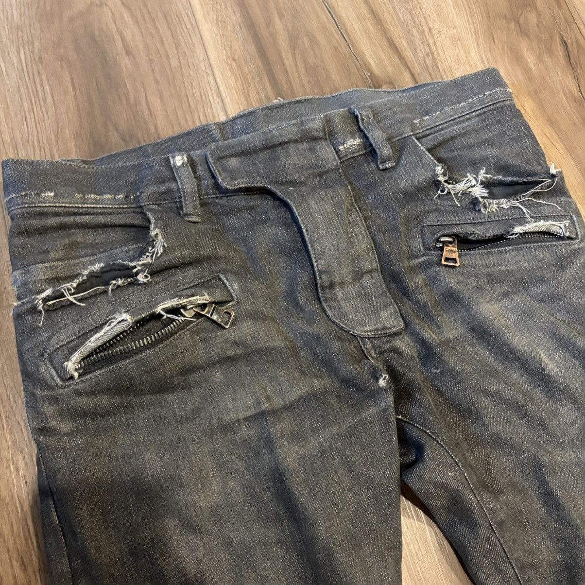 Balmain Balmain ripped biker denim Size US 30 / EU 46 - 3 Thumbnail