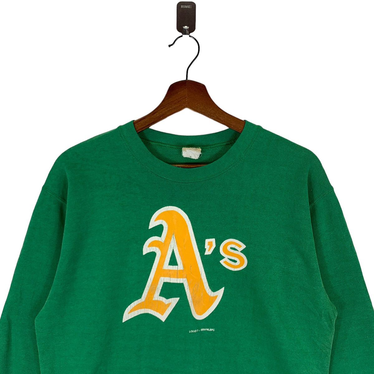 MLB × NFL × Vintage VINTAGE 80s OAKLAND ATHLETIC MLB LOGO 7 PULLOVER CREWNECK Size US M / EU 48-50 / 2 - 4 Thumbnail