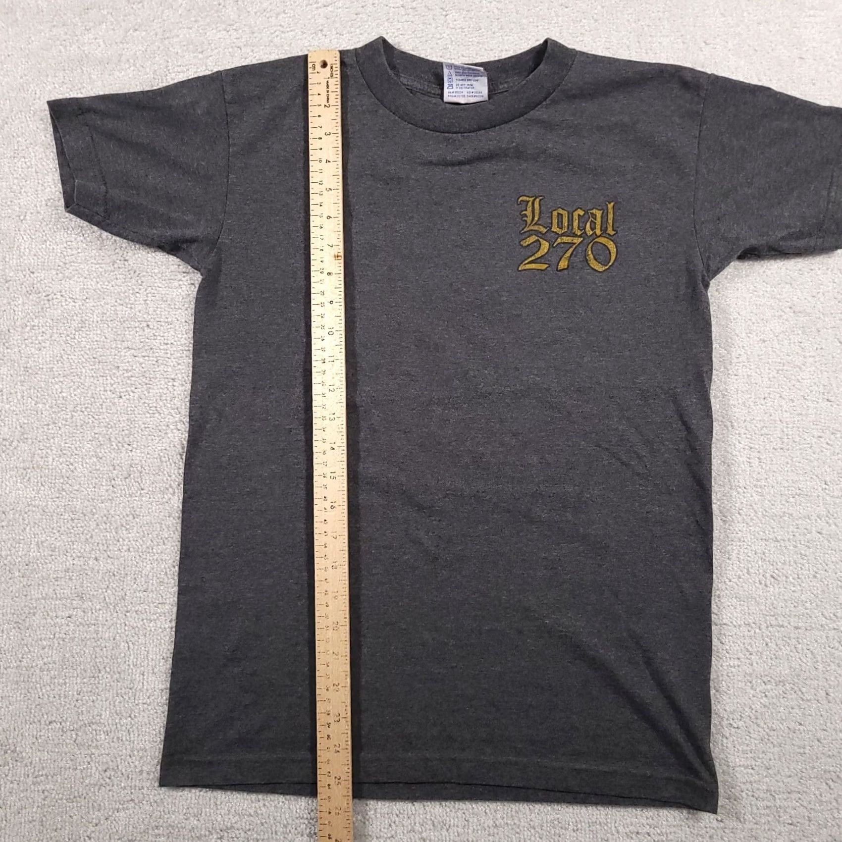 Vintage VINTAGE Bayside's Best Carpenters Local 270 T-Shirt Mens Small Gray Made in USA Size US S / EU 44-46 / 1 - 7 Thumbnail