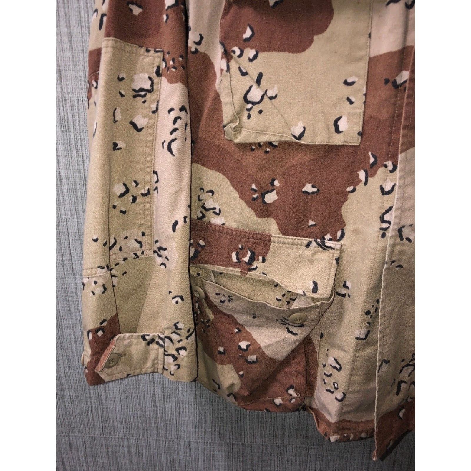 Vintage VINTAGE Military Jacket Mens Brown Button Front Size M Size US M / EU 48-50 / 2 - 3 Thumbnail