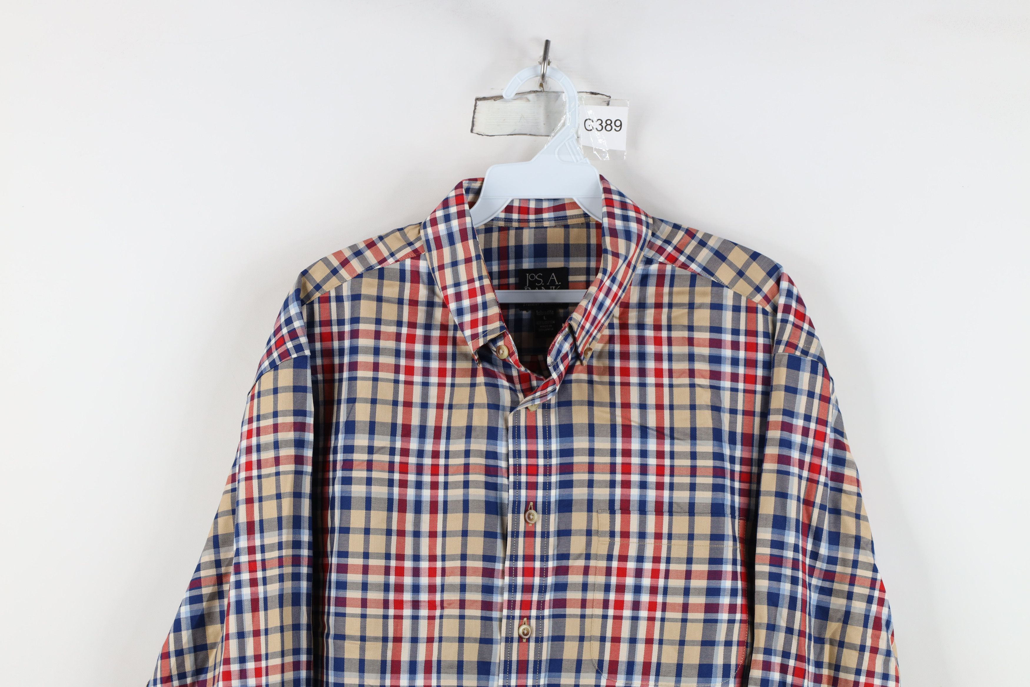 Jos. A. Bank Jos A Bank Fit Checkered Plaid Collared Button Down Shirt Size US L / EU 52-54 / 3 - 2 Thumbnail