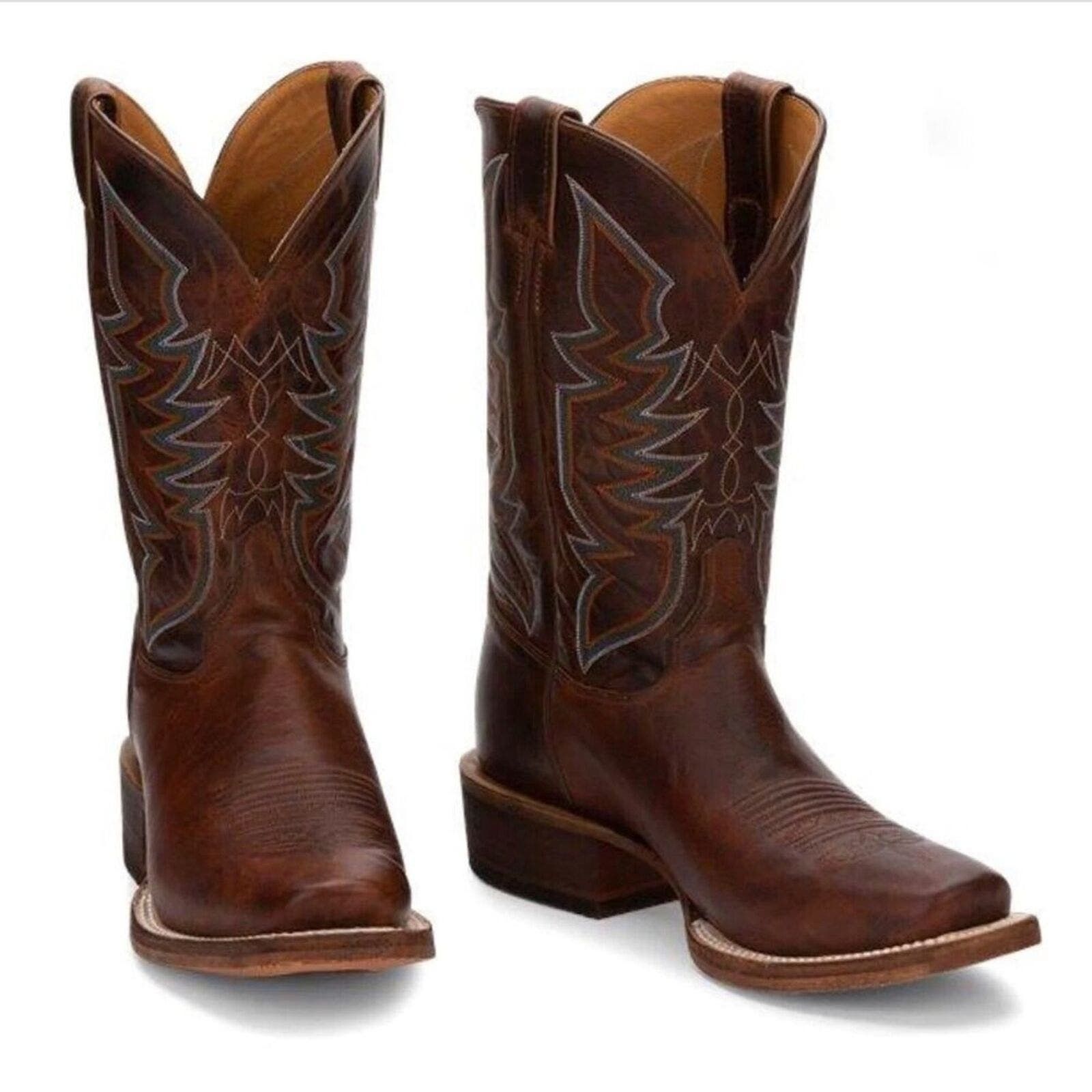 Justin Boots Justin Cognac Bent Rail Navigator Western Square Toe Boots