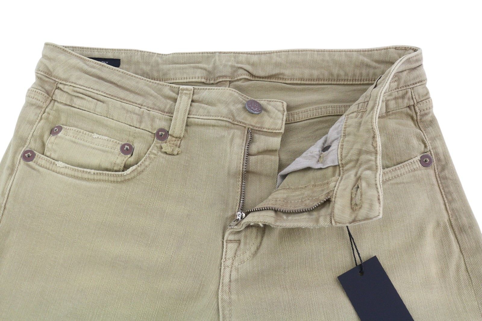 R13 BOY STRAIGHT 29 Washed Khaki Stretch Ankle Length 84435 Size 29" - 5 Thumbnail