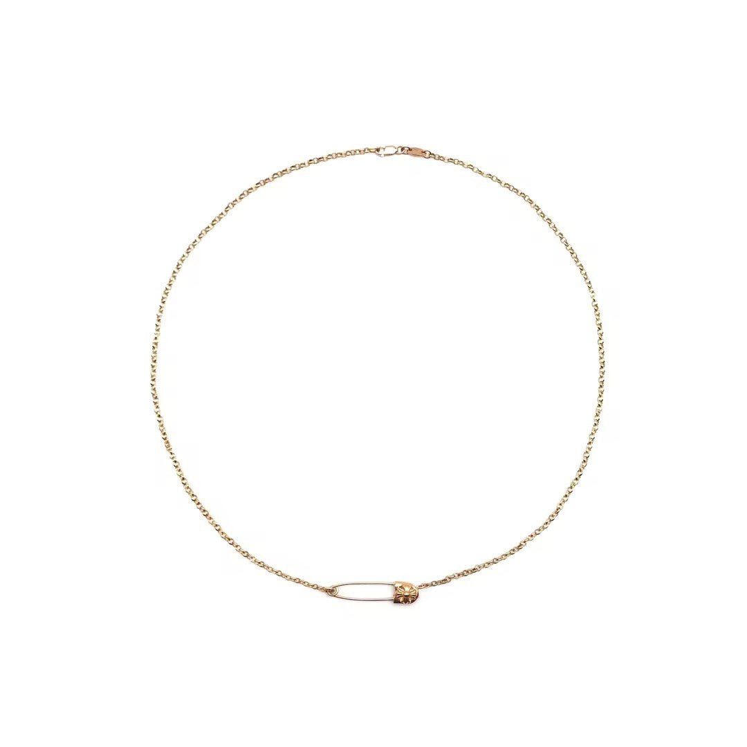 Chrome Hearts Chrome Hearts 22K Gold Safety Pin Necklace Size ONE SIZE - 1 Thumbnail
