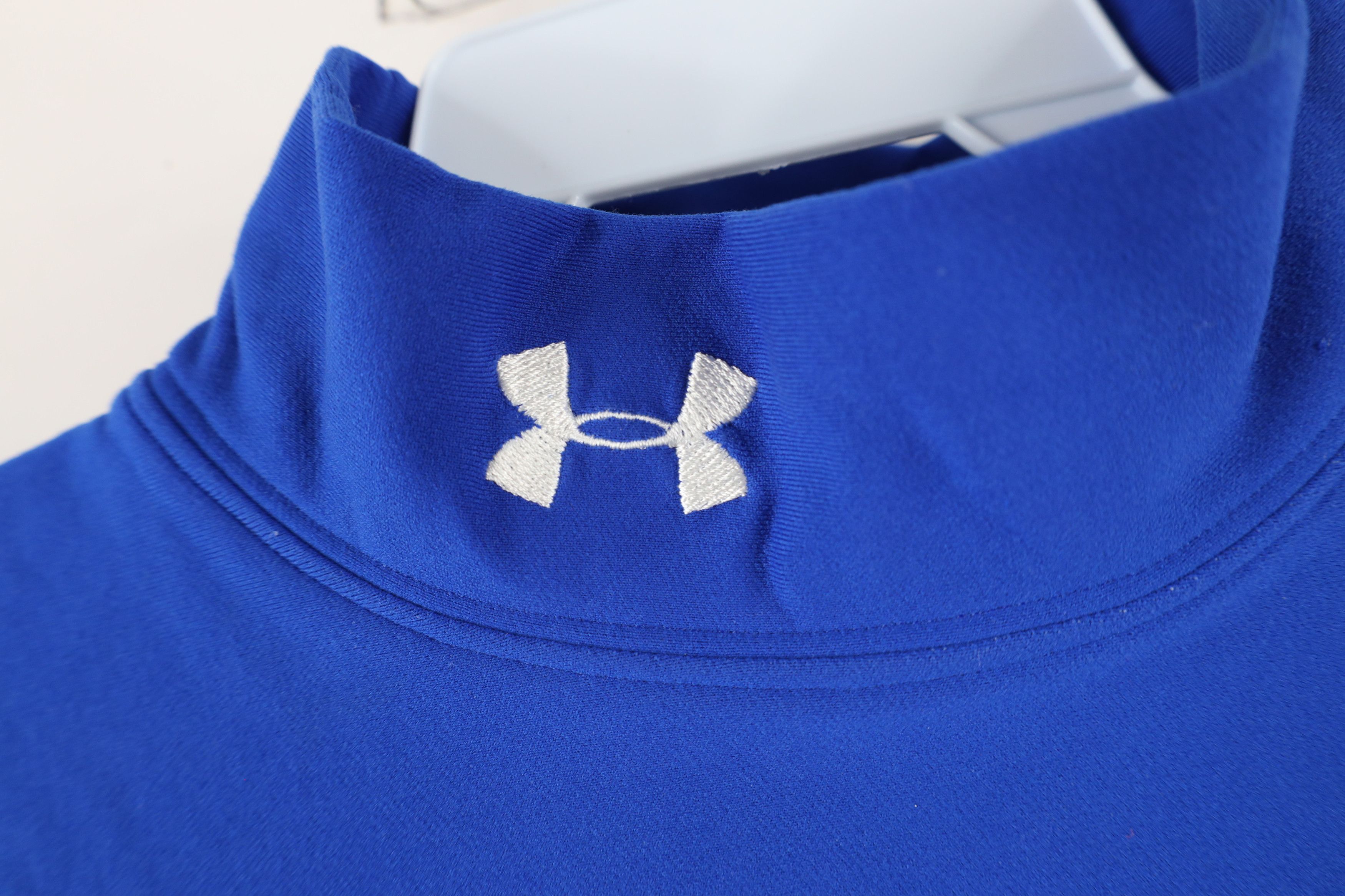 Under Armour × Vintage Under Armour Compression Mock Neck Training T-Shirt Blue Size US S / EU 44-46 / 1 - 4 Thumbnail