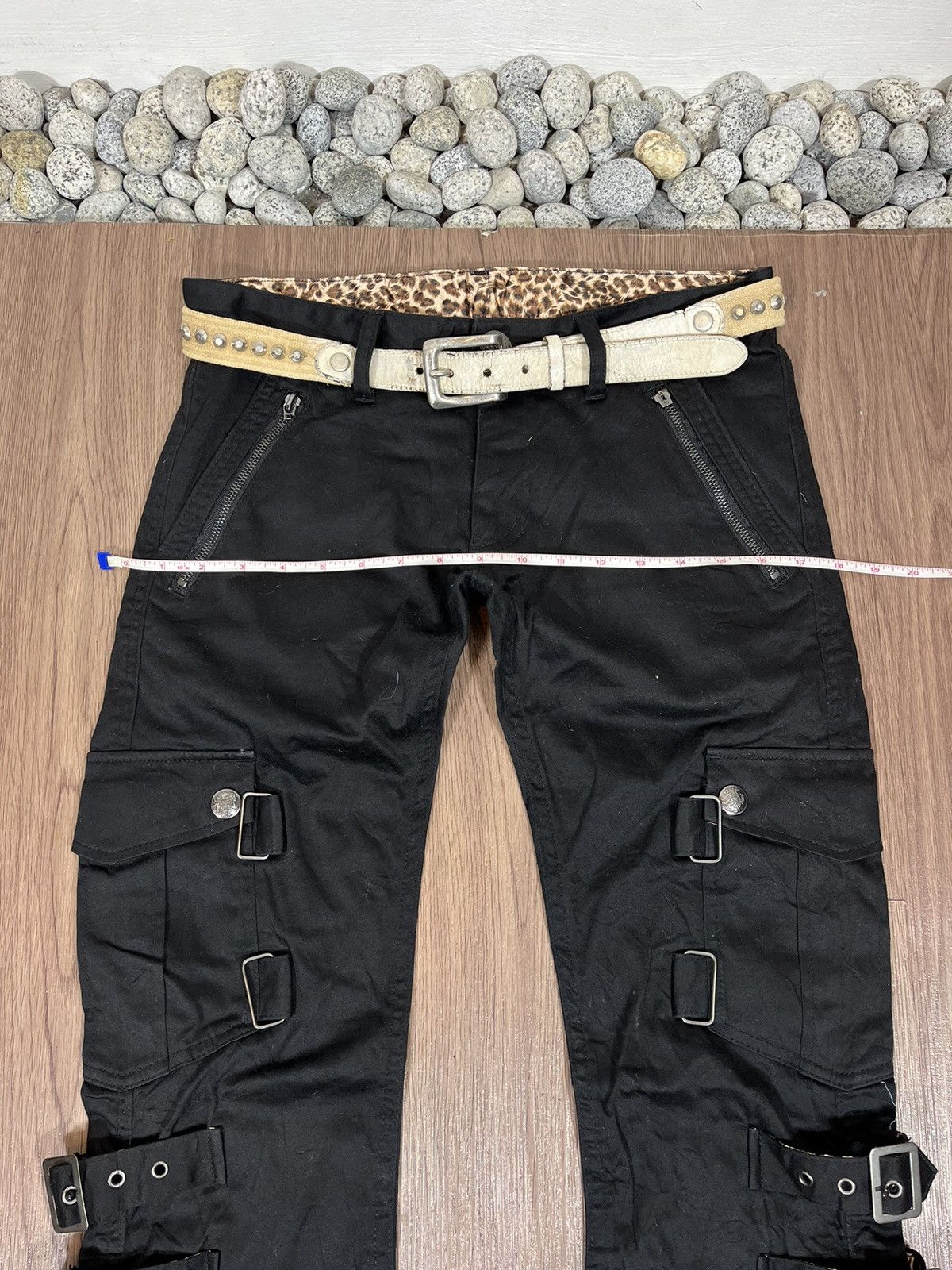 If Six Was Nine × Japanese Brand Berning Sho Leopard Strap Bondage Pants Size US 31 - 12 Thumbnail