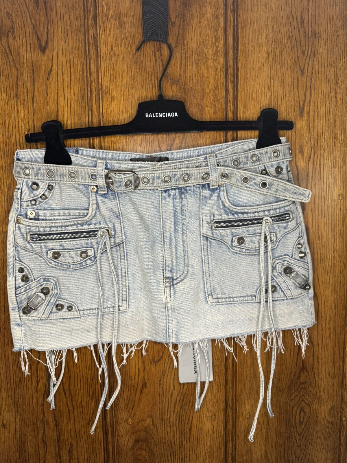 Balenciaga $4k+ FW23 Balenciaga demna studded Cagole skirt Demna grail Size US 30 / EU 46 - 2 Thumbnail
