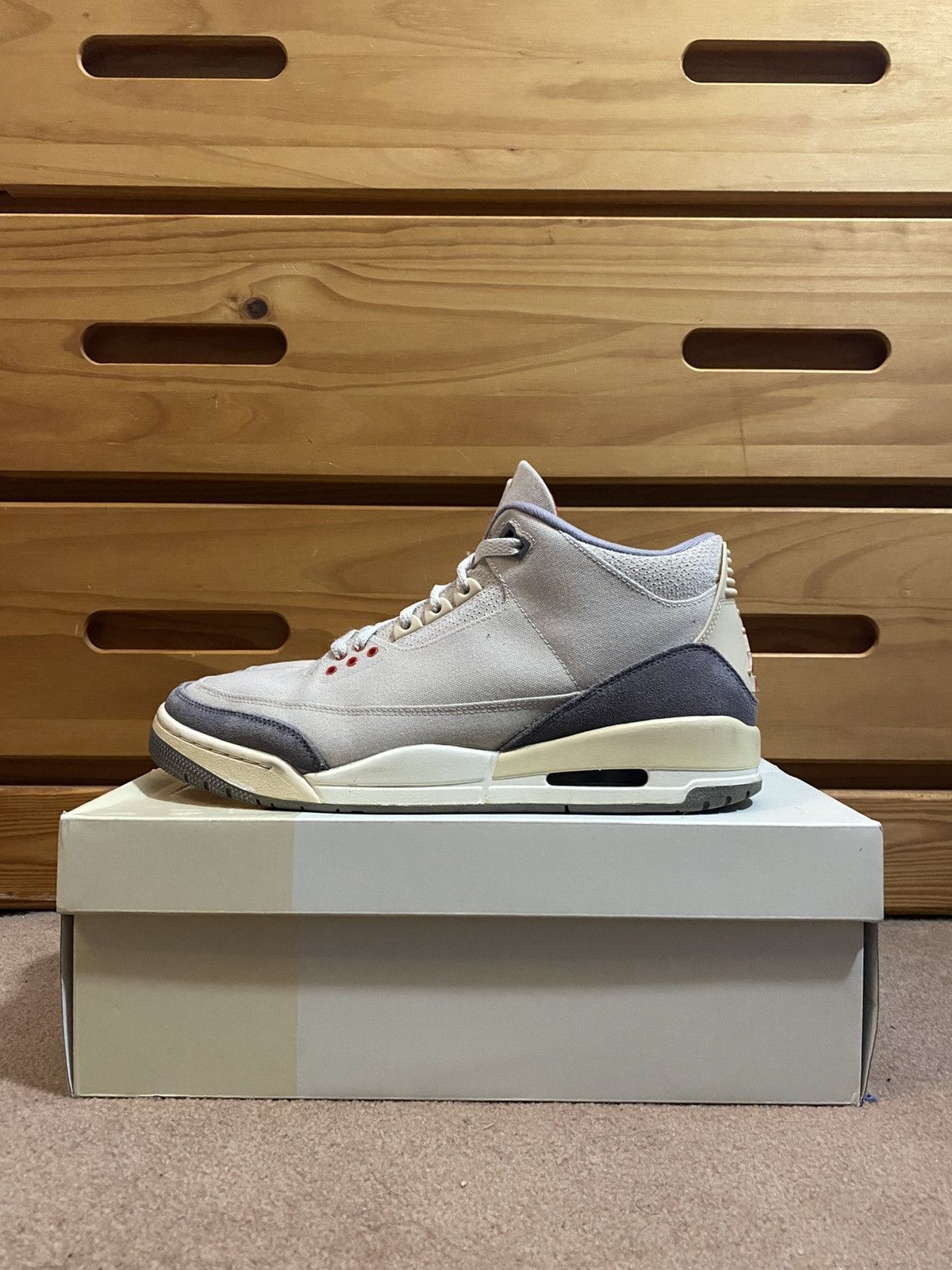 Jordan Brand Air Jordan Retro 3 Muslin Size 11.5 Size US 11.5 / EU 44-45 - 1 Thumbnail