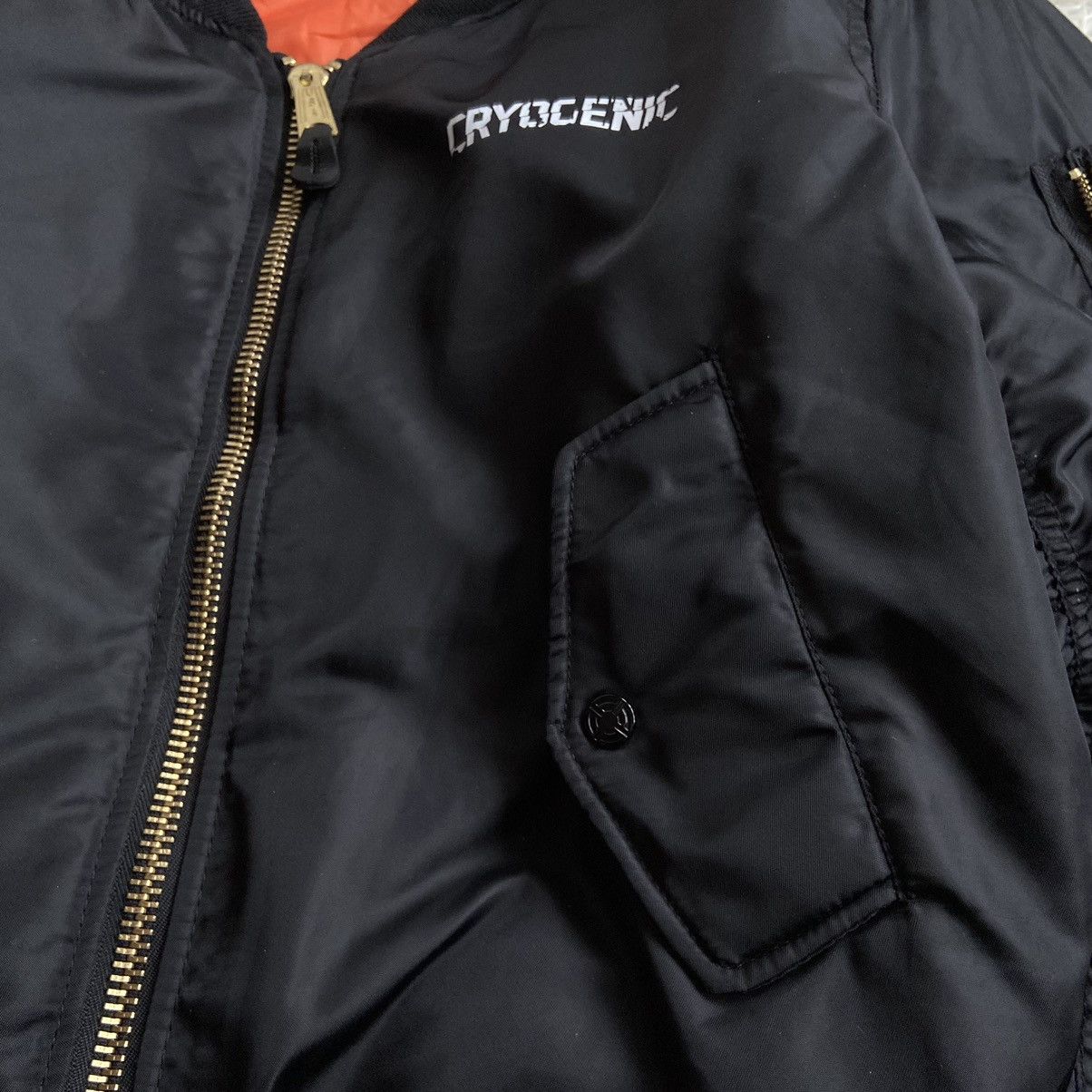 Japanese Brand × Vintage 📌 Crazy MA-1 Vintage Cryogenic Big Print Bomber Jacket Size US S / EU 44-46 / 1 - 8 Thumbnail