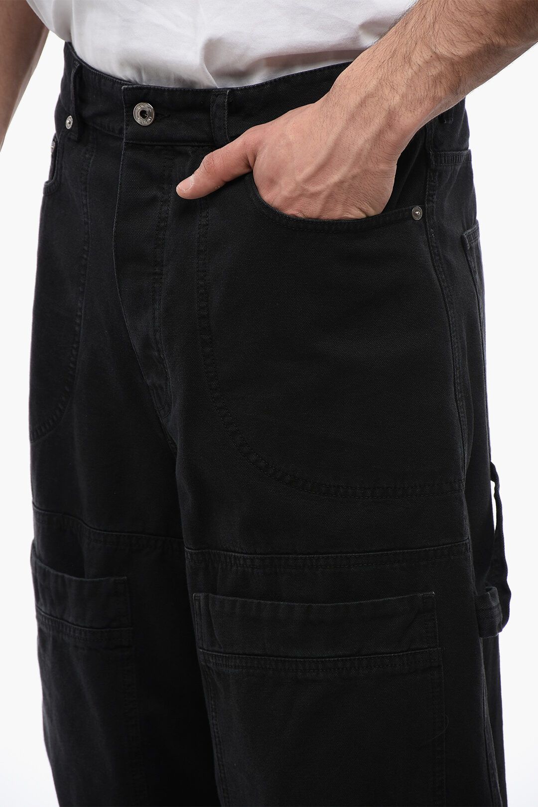 Off-White og1mm0525 Cargo Denim in Black Size US 34 / EU 50 - 3 Thumbnail