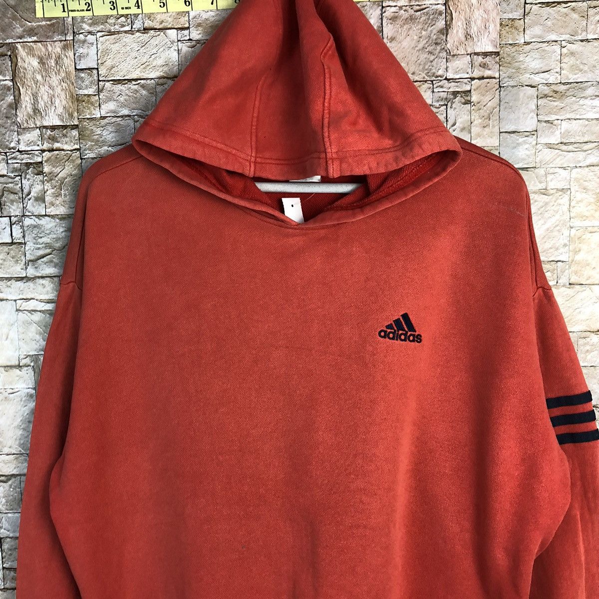 Adidas × Vintage Adidas Red Hoodie sweatshirt #A252 Size US M / EU 48-50 / 2 - 5 Thumbnail