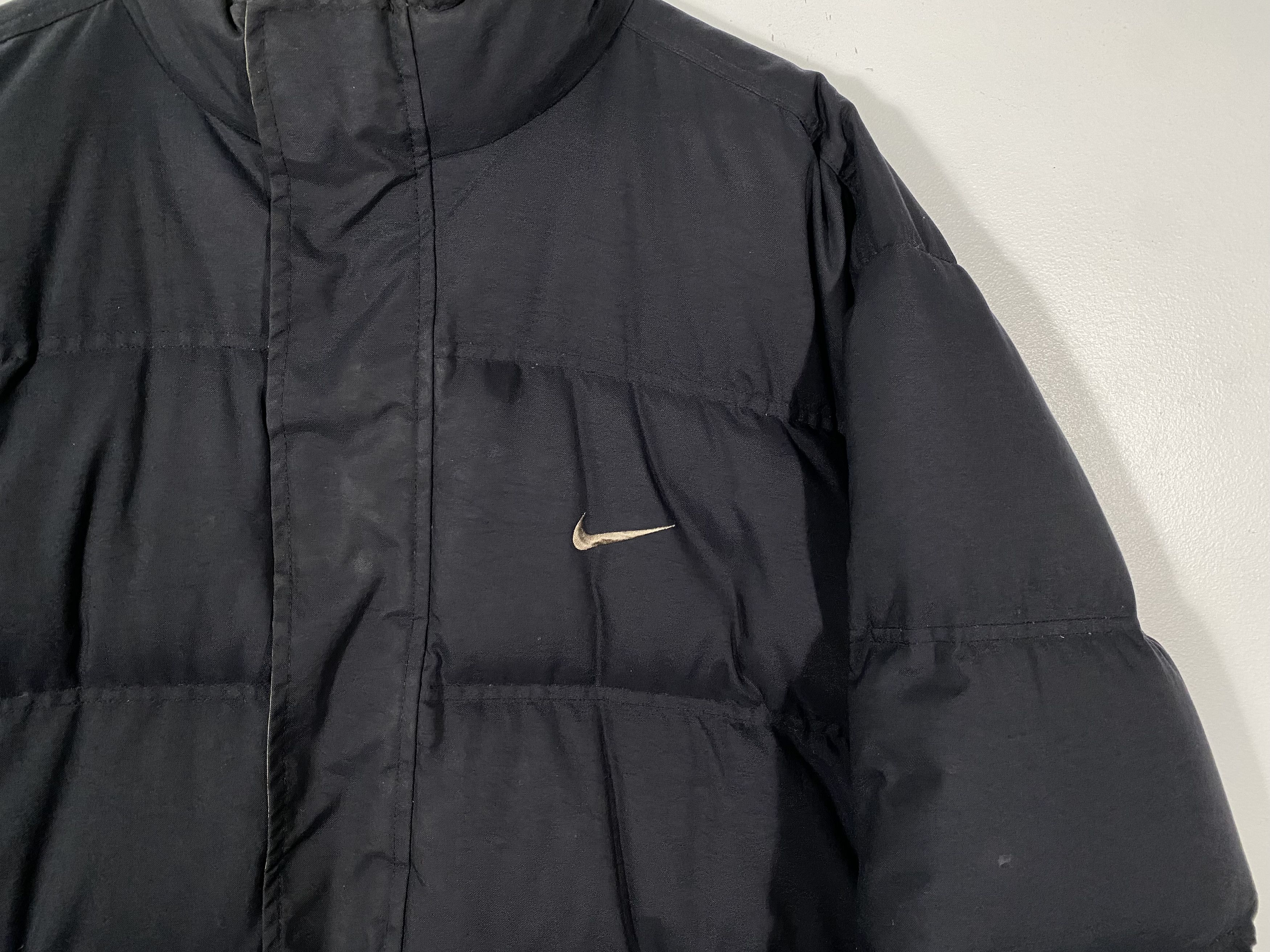 Nike Vintage 90s Nike Single Swoosh 800 Fill Puffer Parka Size US L / EU 52-54 / 3 - 3 Thumbnail