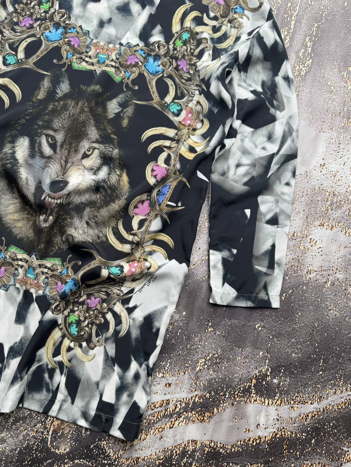 Just Cavalli × Vintage Just Cavalli Vintage Printed Mini Dress Size US L / EU 52-54 / 3 - 3 Thumbnail