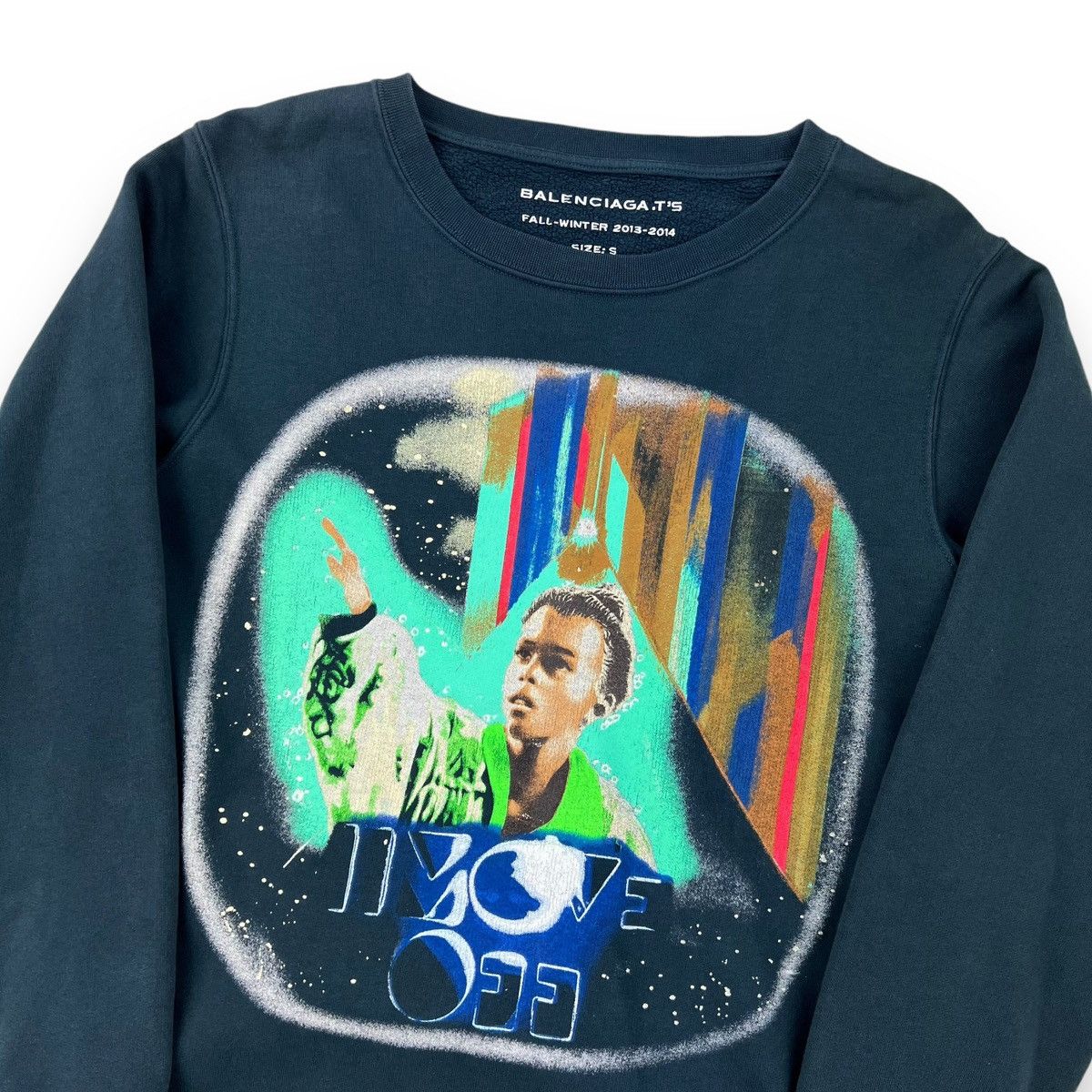 Balenciaga Balenciaga Glitter Girl Navy Sweatshirt Grailed