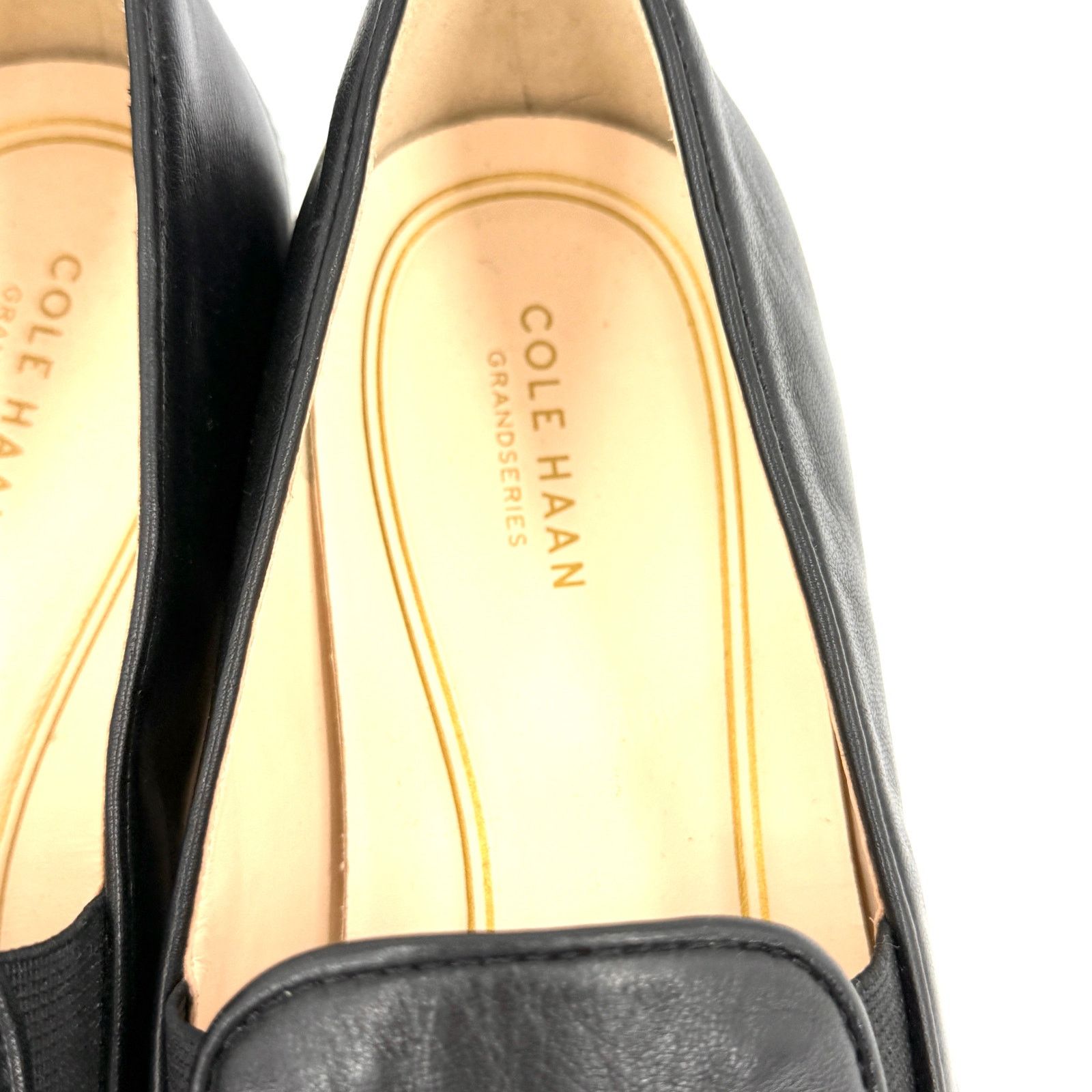 Cole Haan Grandseries Black Genuine Leather Cap Toe Slip-on Sneakers Size US 9.5 / IT 39.5 - 6 Thumbnail