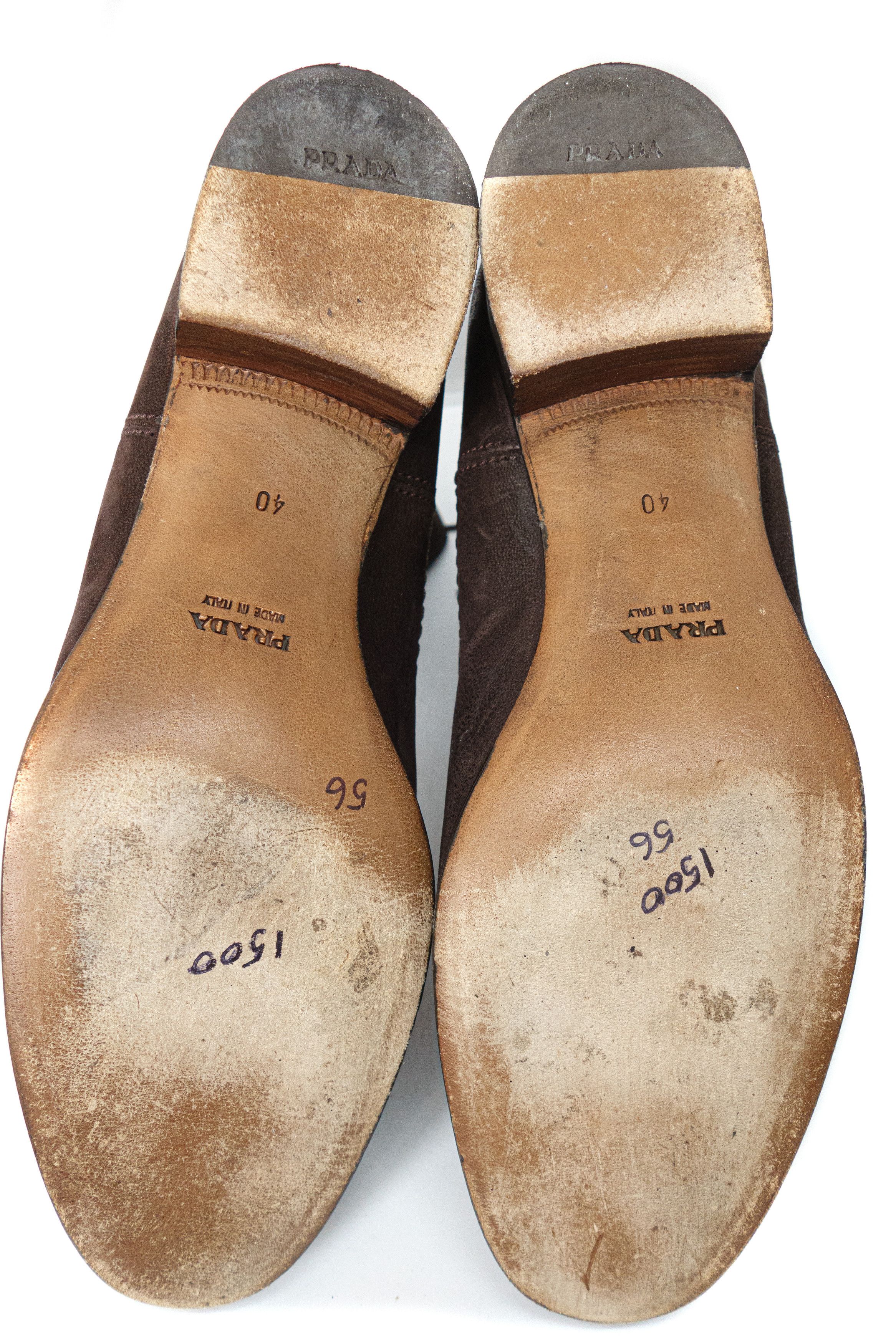 Prada Cowboy Leather Back Zip Boots Size US 10 / IT 40 - 7 Thumbnail