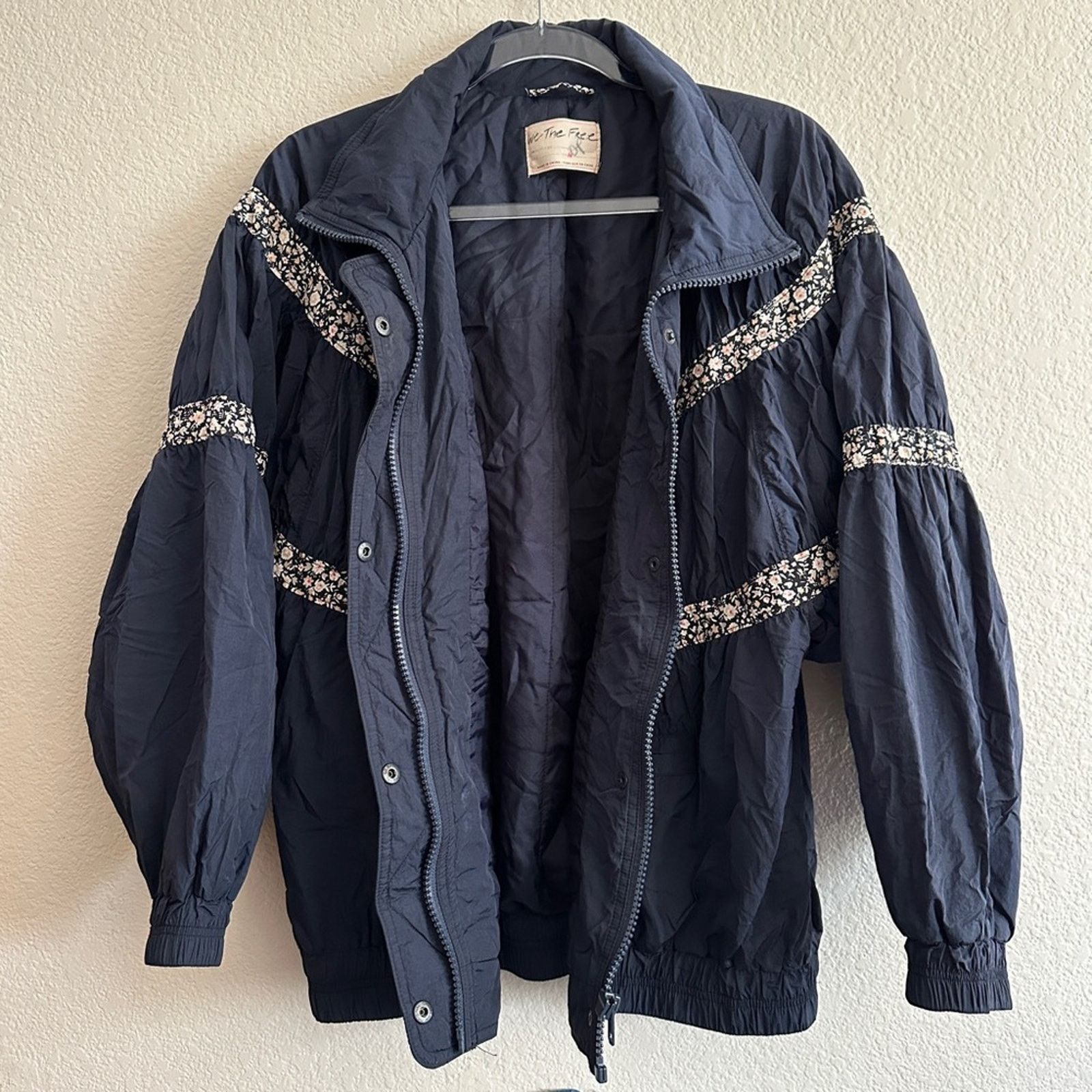 Free People FREE PEOPLE On My Mind Winter Oversize Bomber Jacket Navy M Size M / US 6-8 / IT 42-44 - 11 Thumbnail