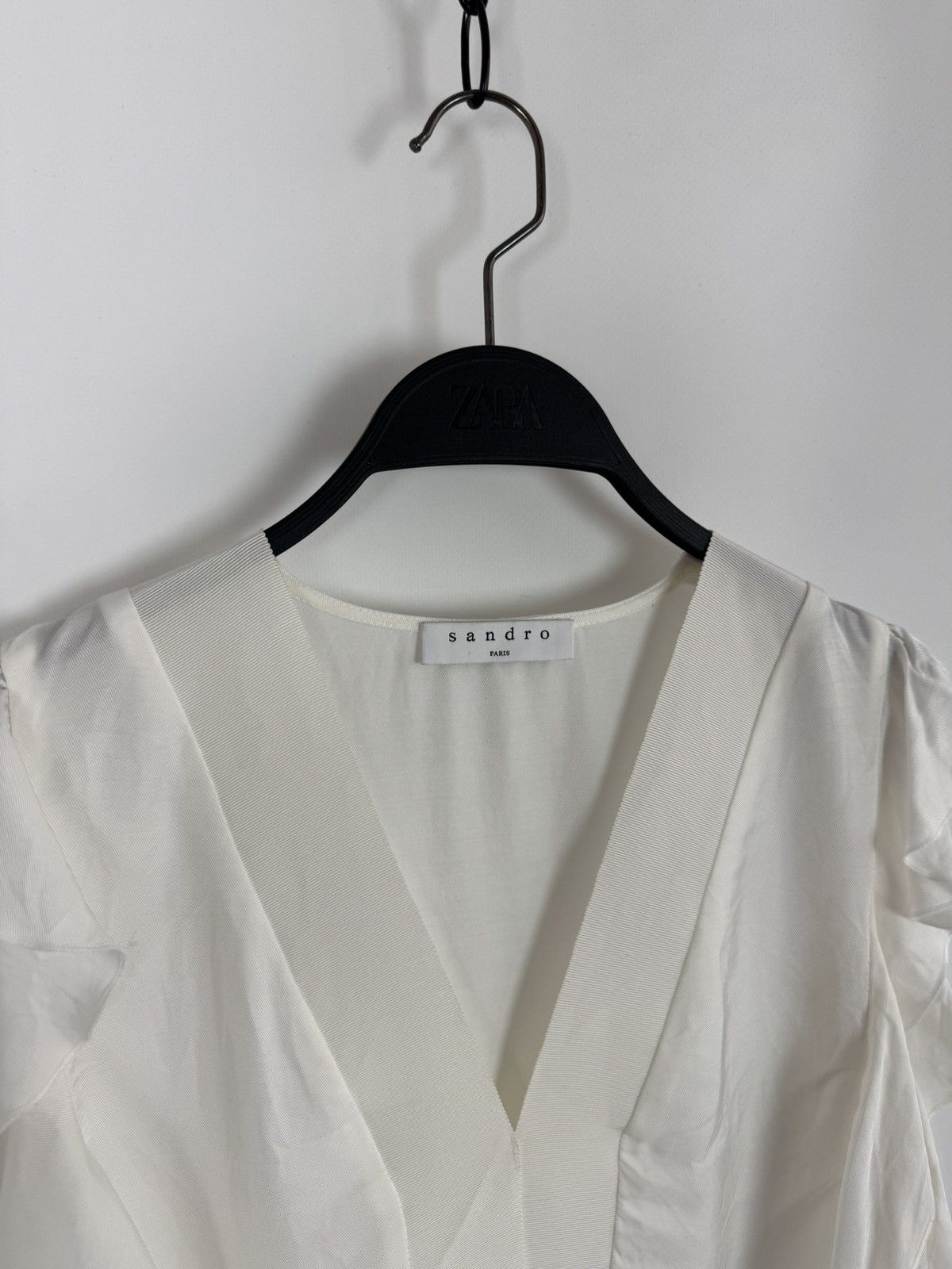 Sandro Sandro Ruffle Sleeve Lace Blouse Size S / US 4 / IT 40 - 4 Thumbnail