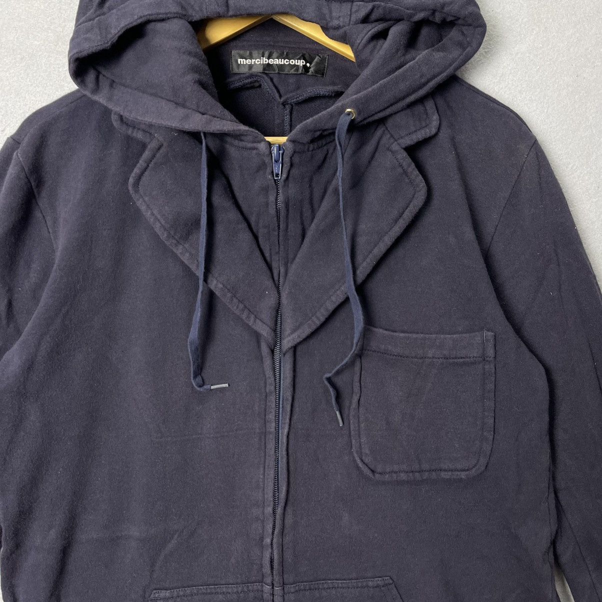 mercibeaucoup MerciBeaucoup Zip Hoodie – Navy Minimal Pocket Design Size M / US 6-8 / IT 42-44 - 3 Thumbnail
