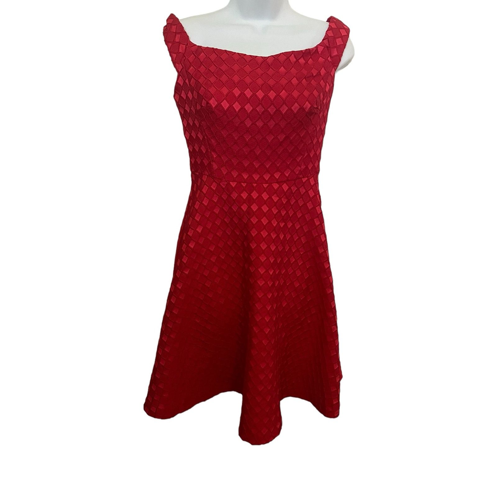 moulinette soeurs red dress Anthropologie MOULINETTE SOEURS Red Minette Dress Fit & Flare Off Shoulder  Sz 2