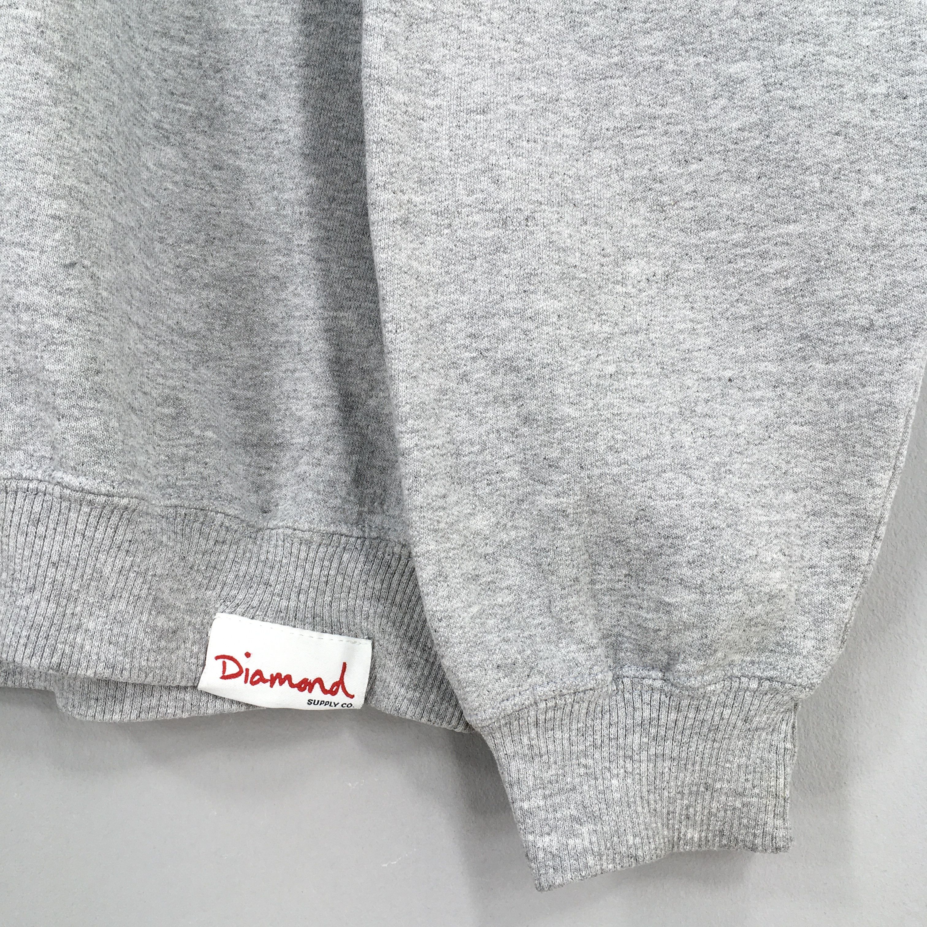 Diamond Supply Co. × Vintage Vintage Y2K Diamond Supply Co Gray Sweater Large Size US L / EU 52-54 / 3 - 4 Thumbnail