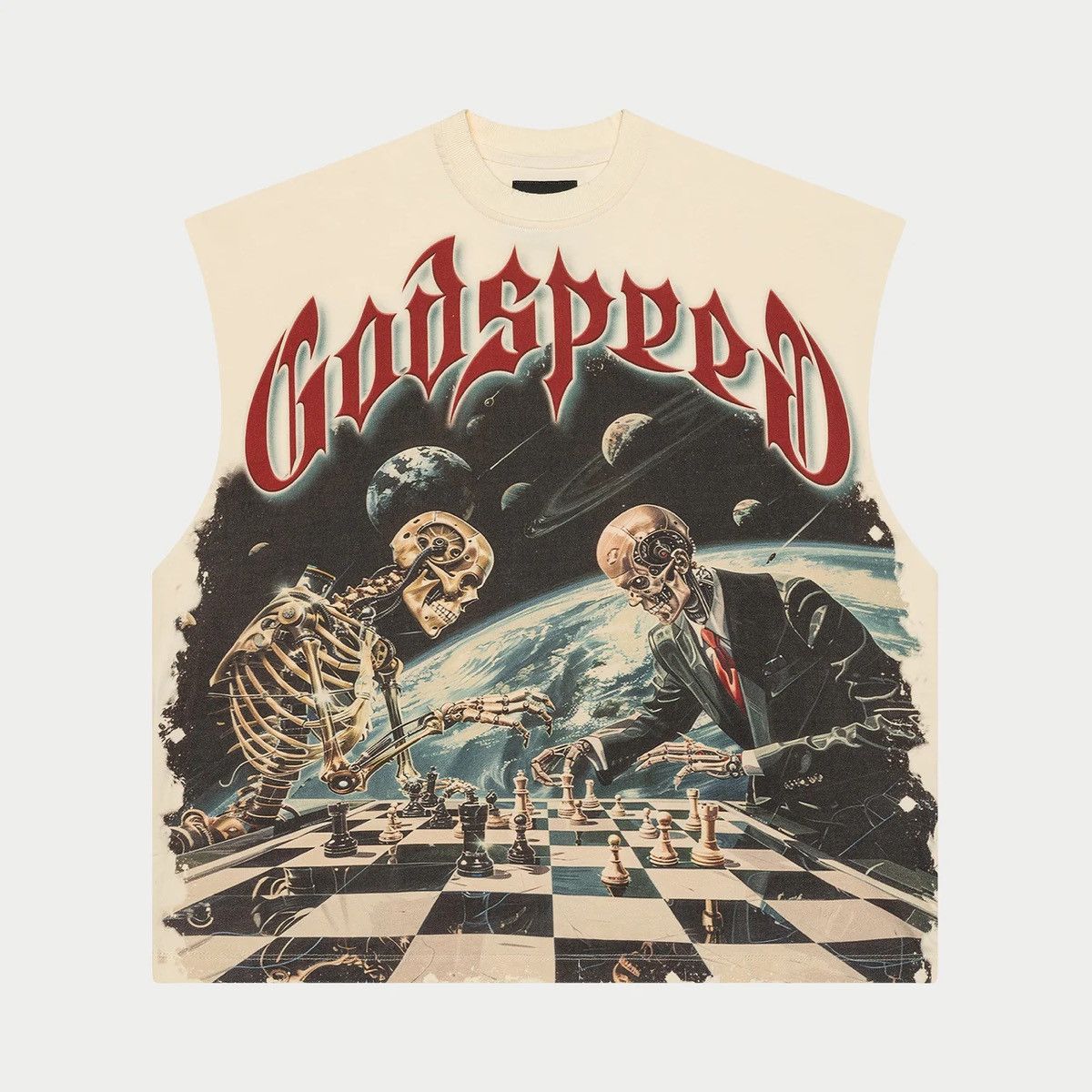 Godspeed Checkmate Sleeveless Bone SOLD OUT Size XXL