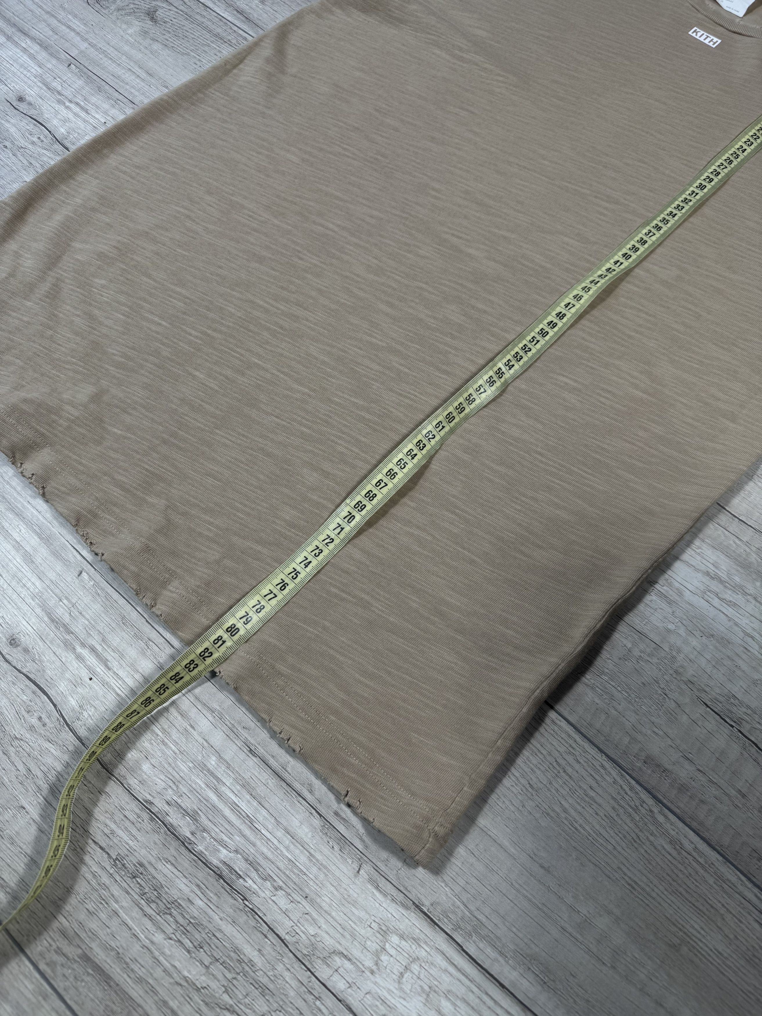 Kith Kith Distressed Cream Short Sleeve T Shirt Size US L / EU 52-54 / 3 - 6 Thumbnail