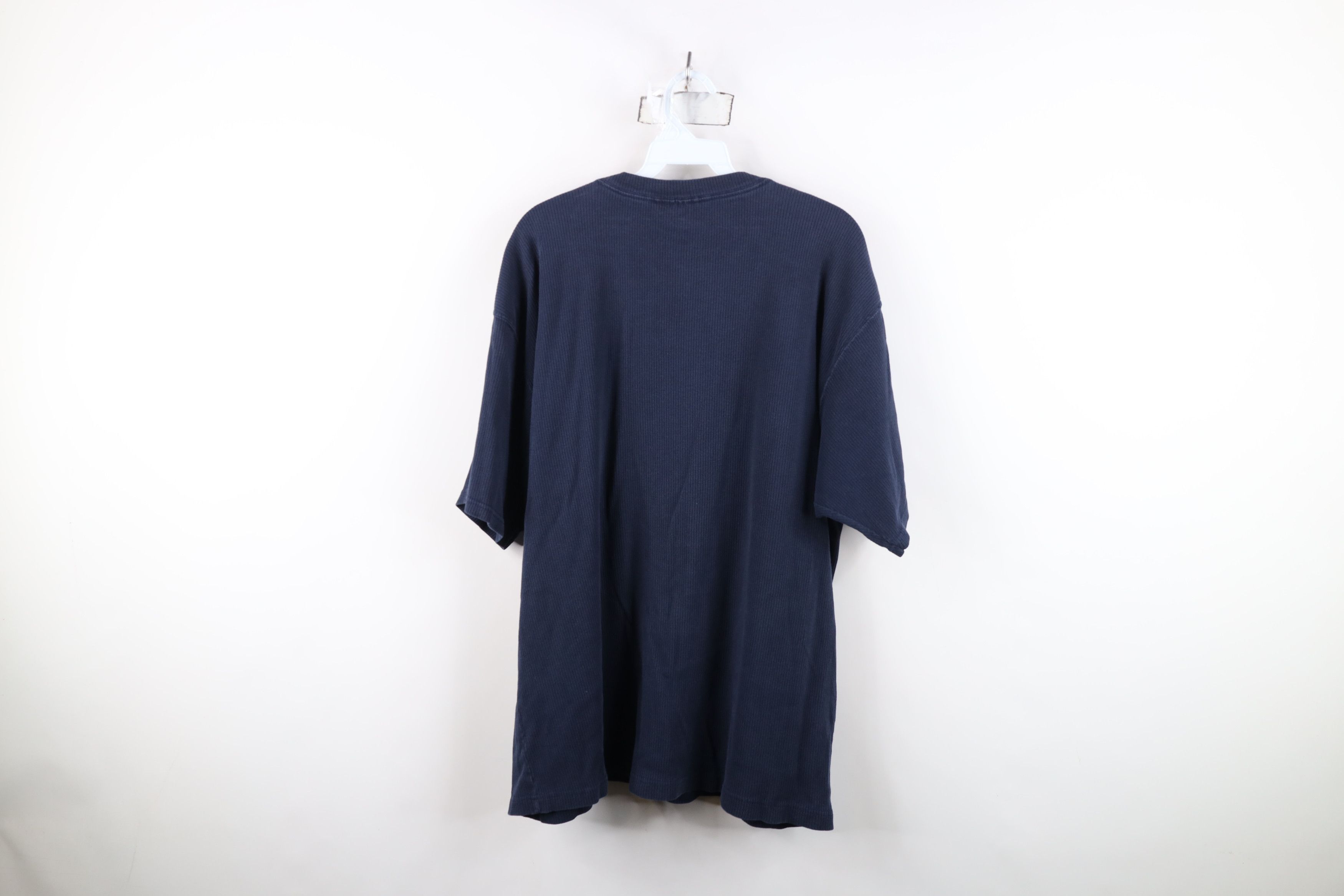 Champion Vintage 90s Champion Spell Out Ribbed Knit T-Shirt Blue Size US L / EU 52-54 / 3 - 11 Thumbnail