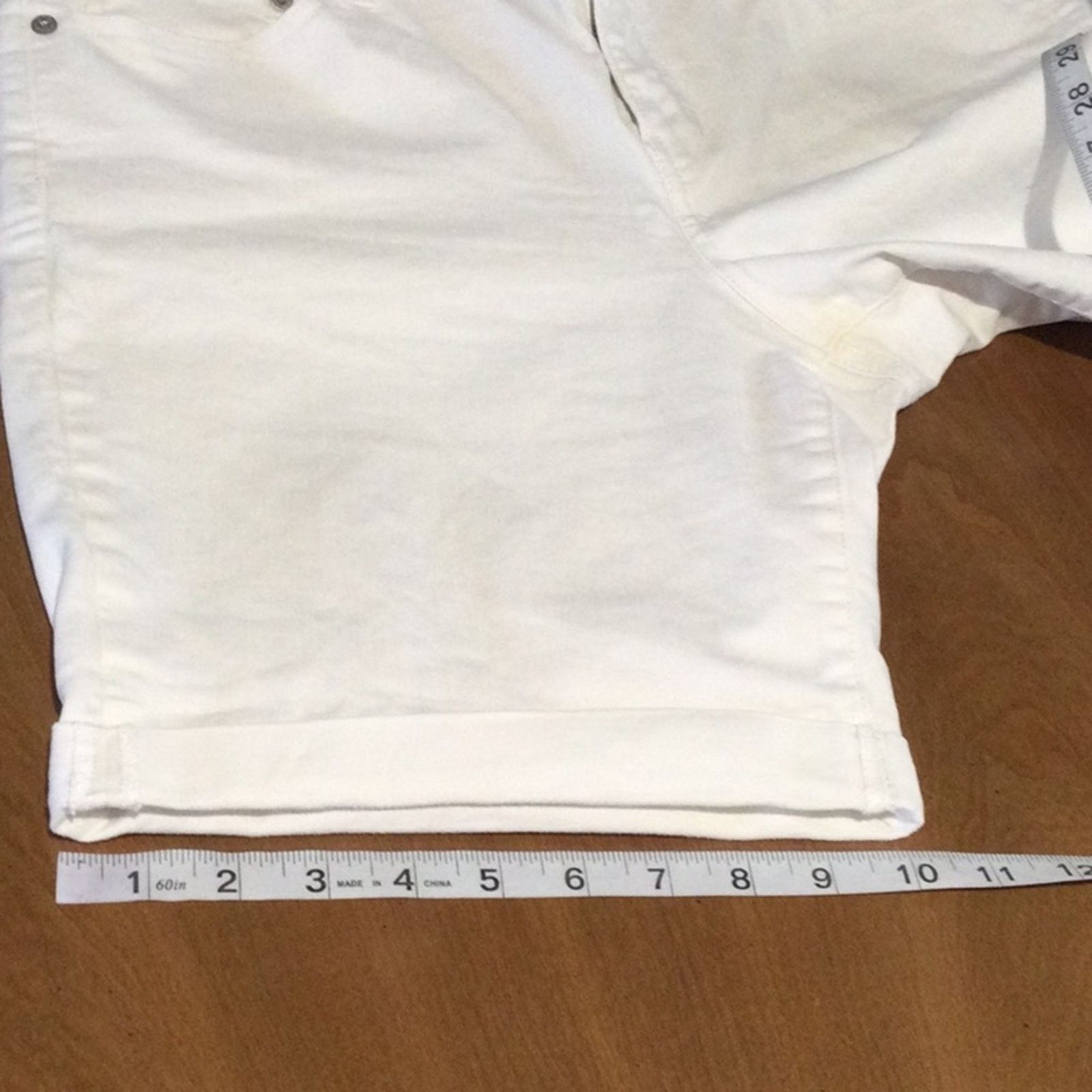 Gap Gap 1969 White Denim Bermuda 5-Pocket Shorts Size 31 Size 31" - 11 Thumbnail