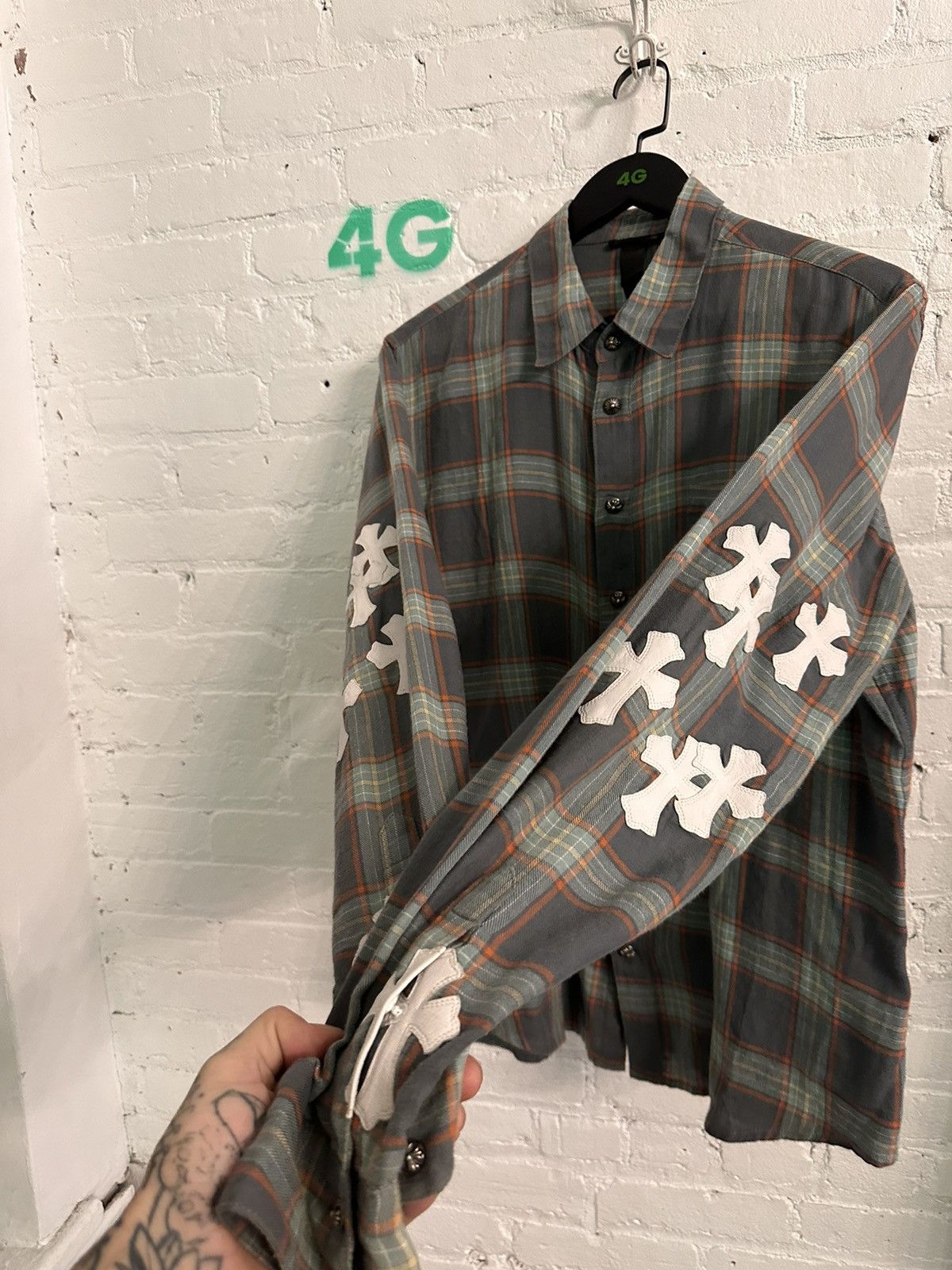 Chrome Hearts Chrome Hearts 1:1 FLOODED Cross Patch Shirt Size US L / EU 52-54 / 3 - 2 Thumbnail