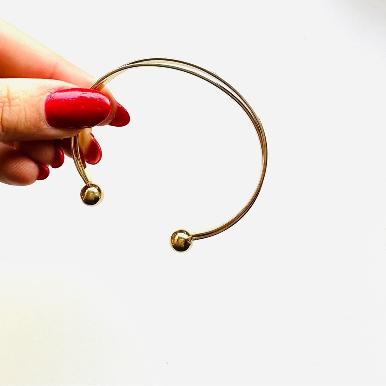 Nordstrom NEW NORDSTROM Duo Double Slim Band Bracelet Bangle Cuff Size ONE SIZE - 12 Thumbnail