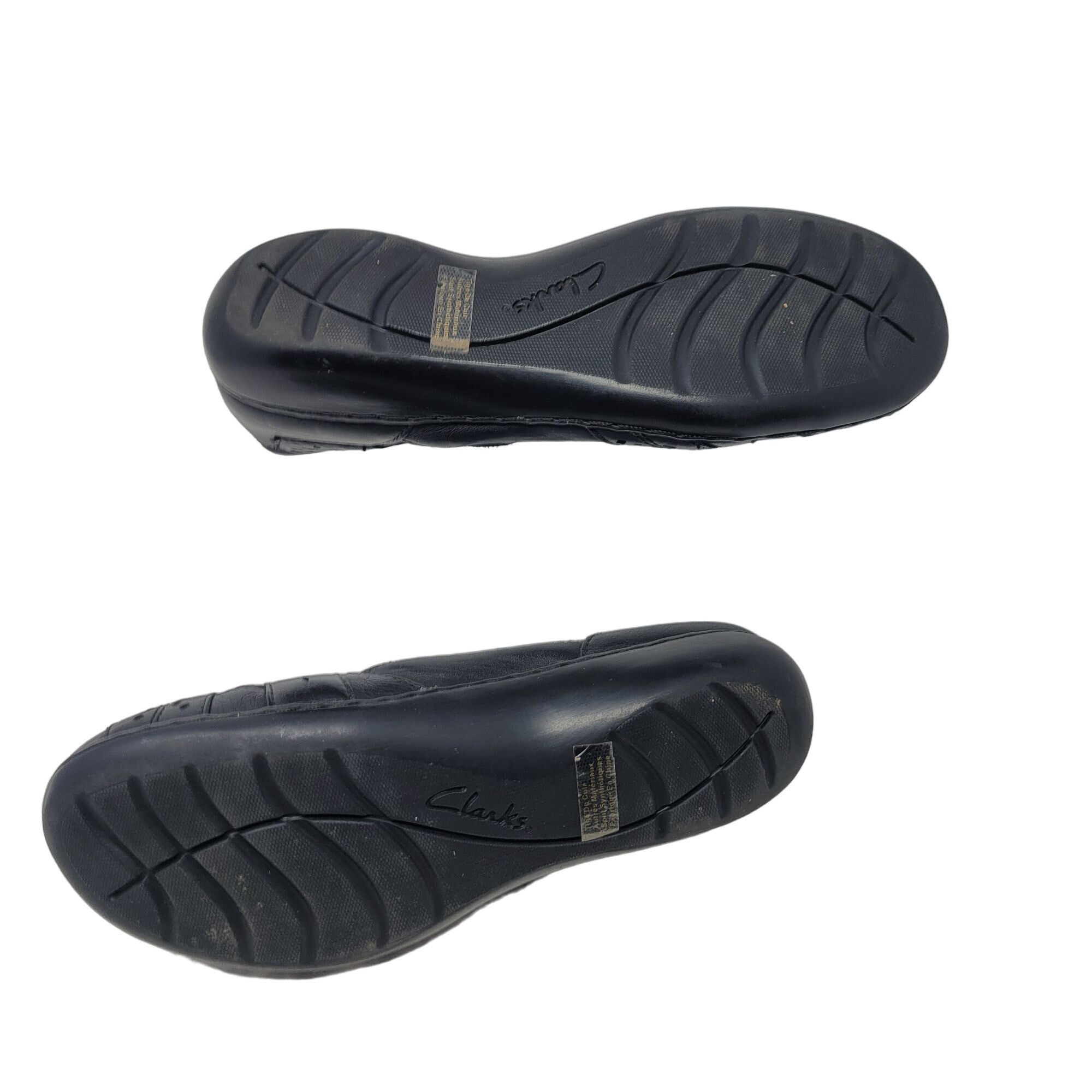 Clarks Y2K Clarks Bendables Leather Mary Janes 9.5 Black Flats Twee Size US 9.5 / IT 39.5 - 10 Thumbnail