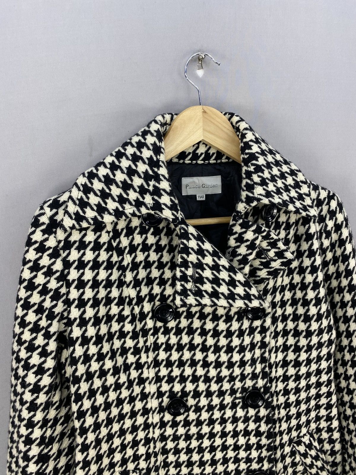 Japanese Brand Houndstooth Double Collar Coat Jacket by Palace Garden Size S / US 4 / IT 40 - 2 Thumbnail
