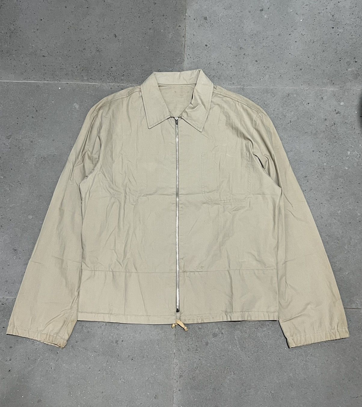 image of Helmut Lang Ss98 One Pocket Zip Up Jacket in Beige, Men's (Size Medium)