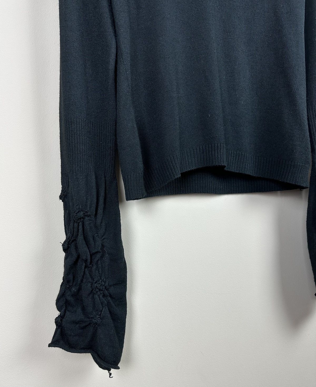 Versace Jeans Couture × Vintage Gianni Versace Jeans Couture vintage black sweater ruffled Size M / US 6-8 / IT 42-44 - 9 Thumbnail