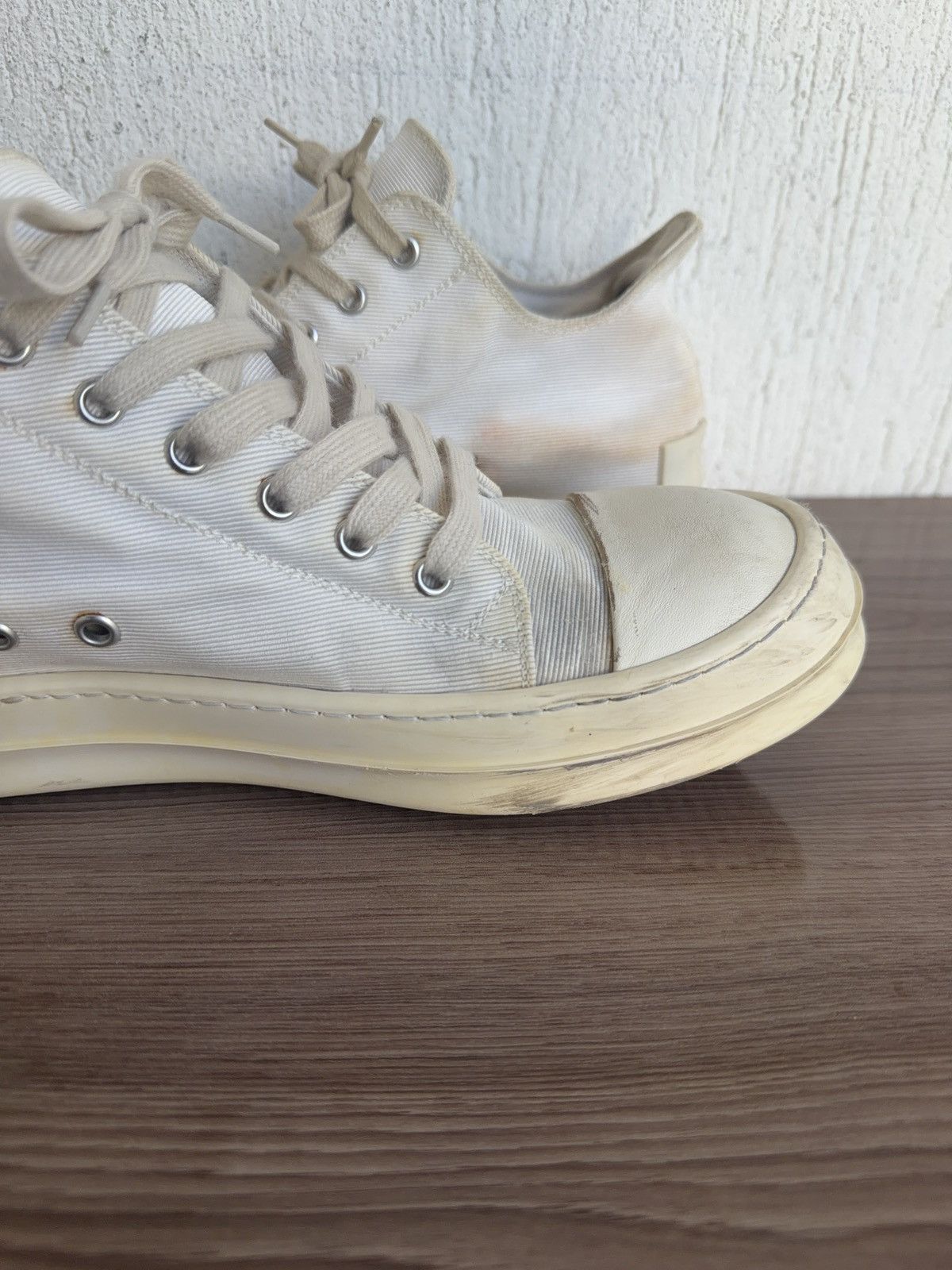 Rick Owens Drkshdw Khaki canvas ramones Size US 8 / EU 41 - 16 Thumbnail