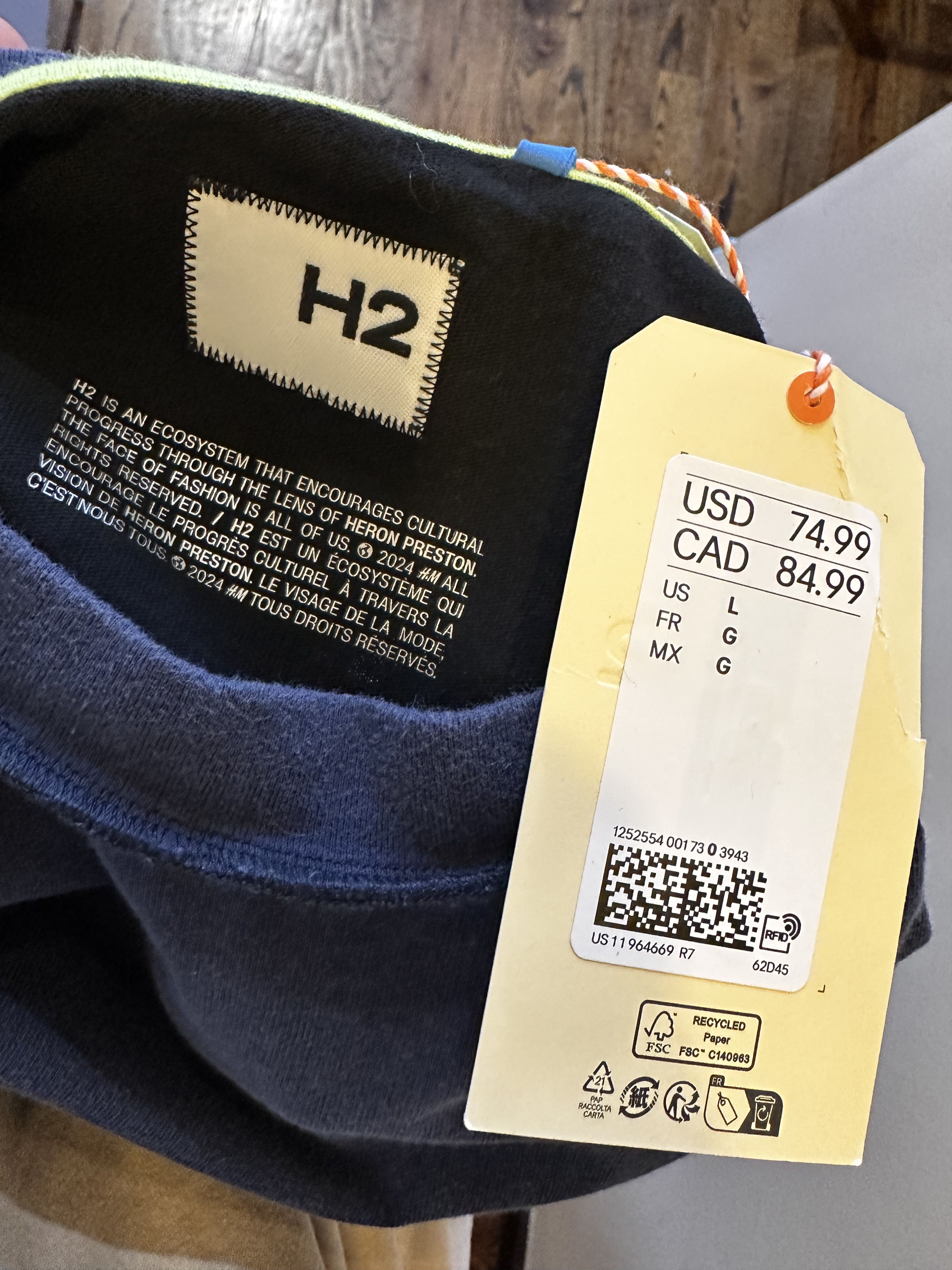 Heron Preston LONG-SLEEVED JERSEY SHIRT Size US L / EU 52-54 / 3 - 14 Thumbnail
