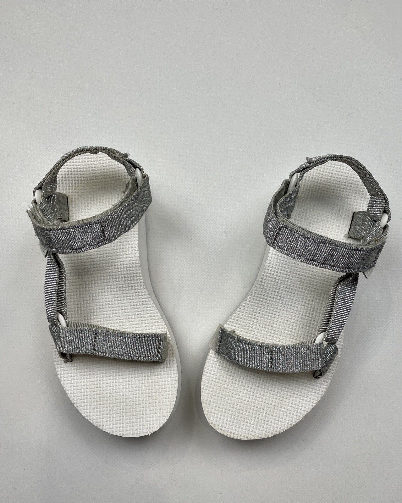 Teva Teva Silver Flatform Sandals Platform Size US 9 / IT 39 - 6 Thumbnail