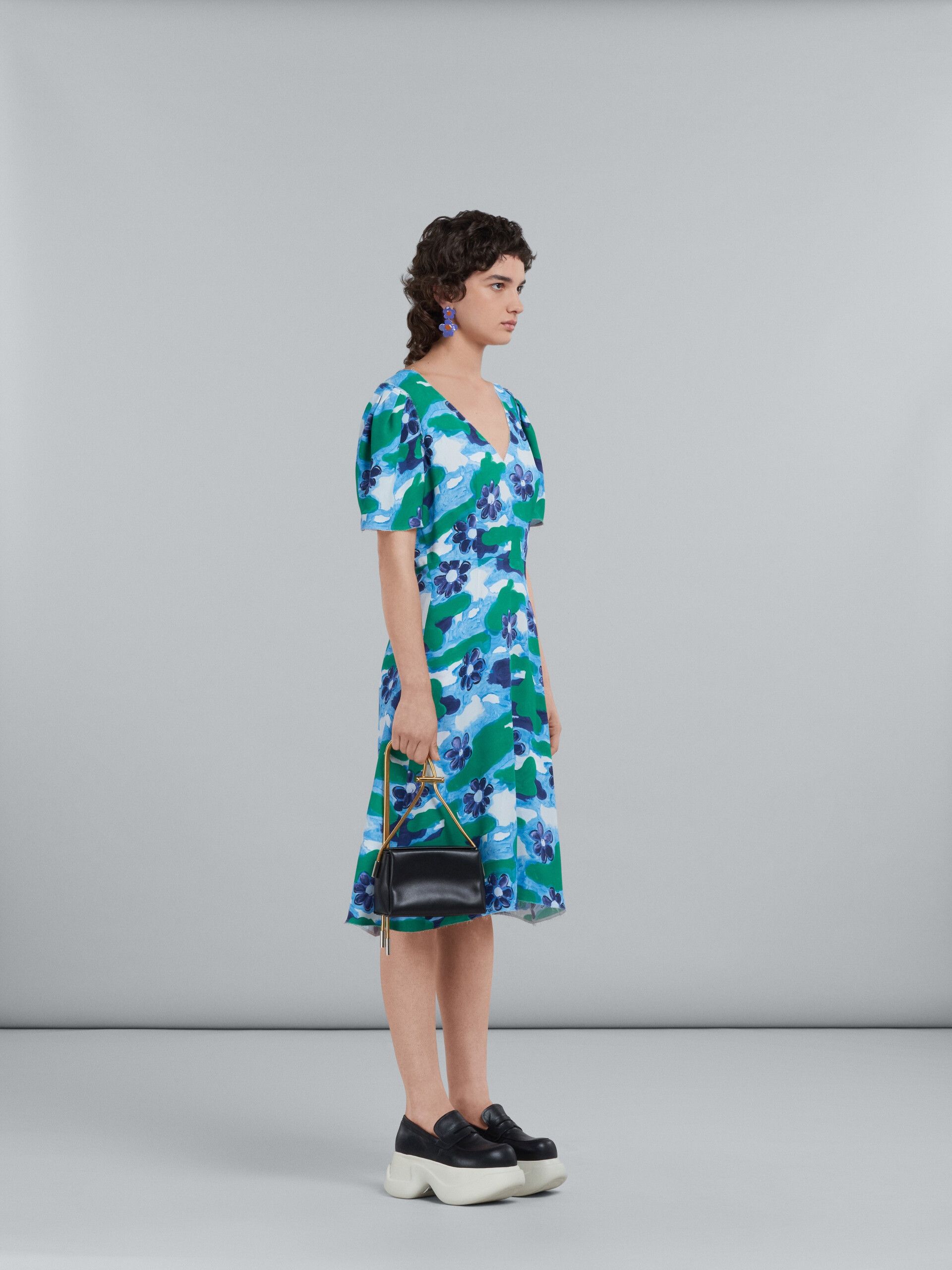 Marni o1y1025 Midi Dress in Multicolor Size S / US 4 / IT 40 - 4 Thumbnail